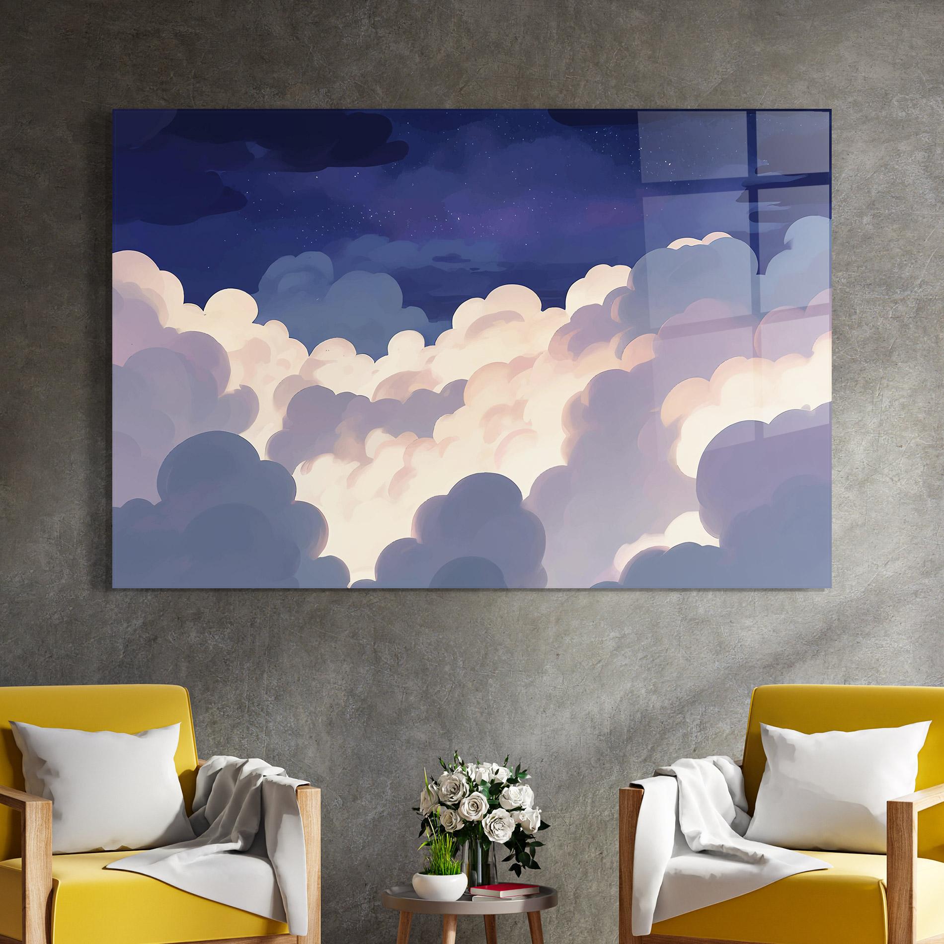 Tablou Sticla Cloud Art mockup 4