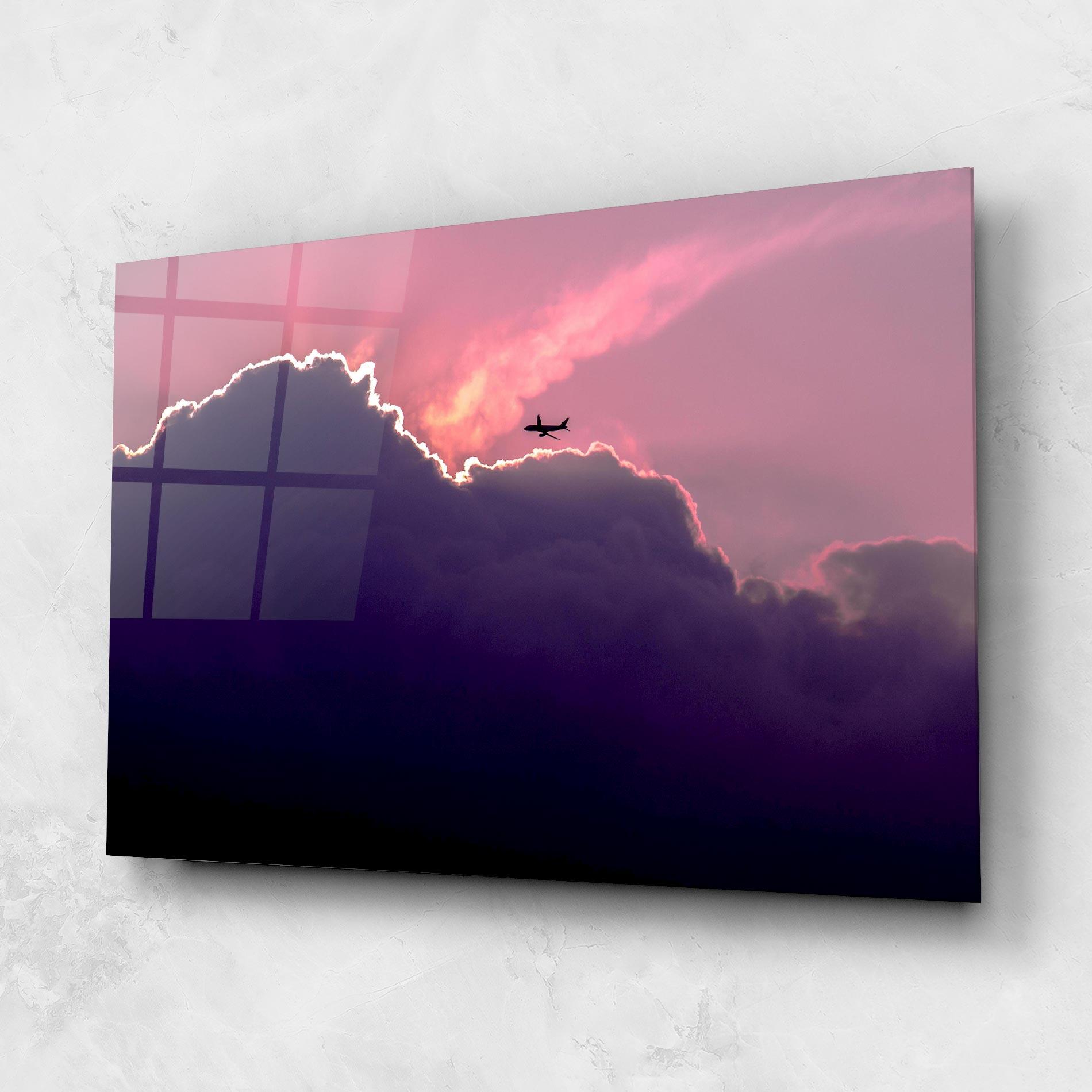 Tablou Sticla Big Purple Cloud mockup 1