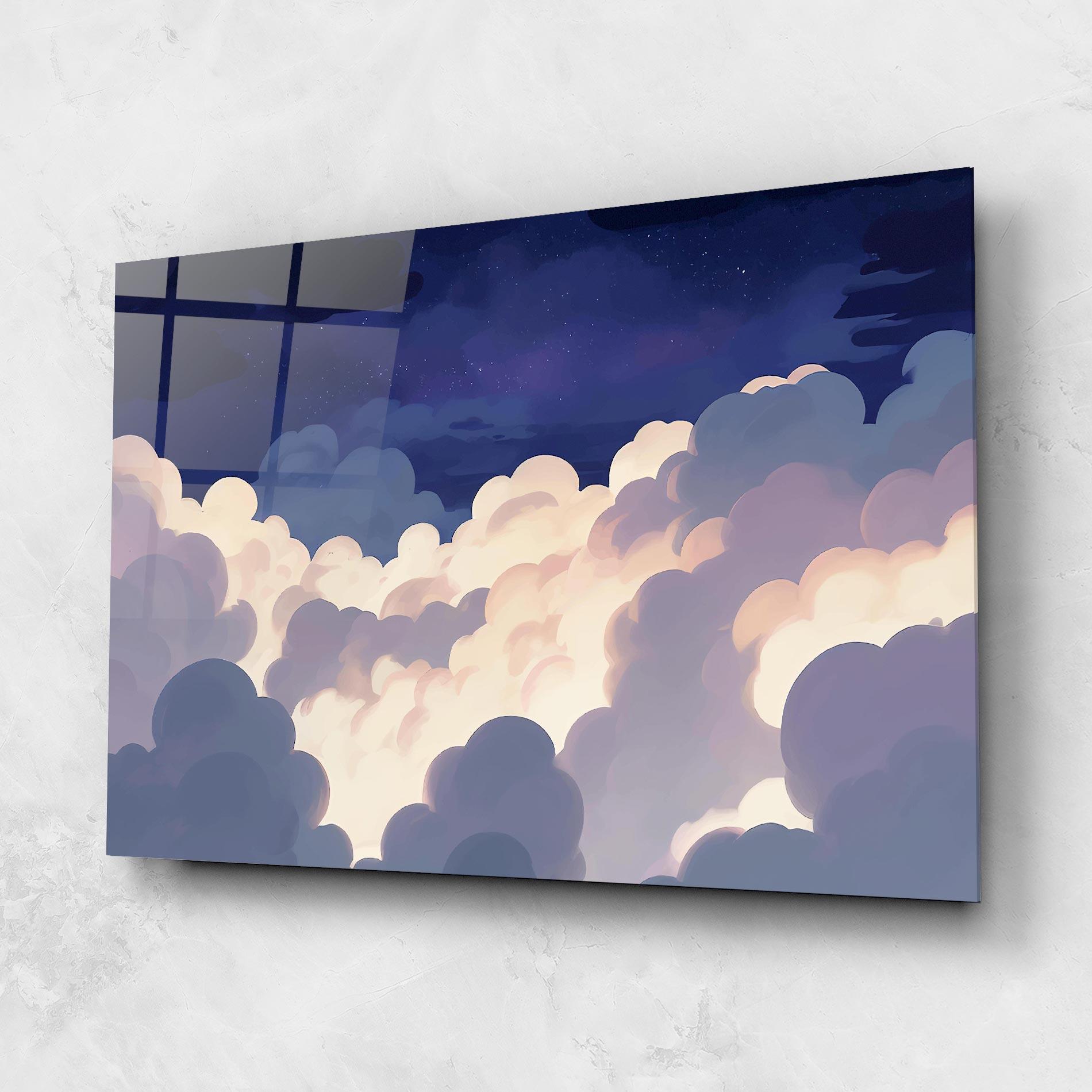 Tablou Sticla Cloud Art mockup 1