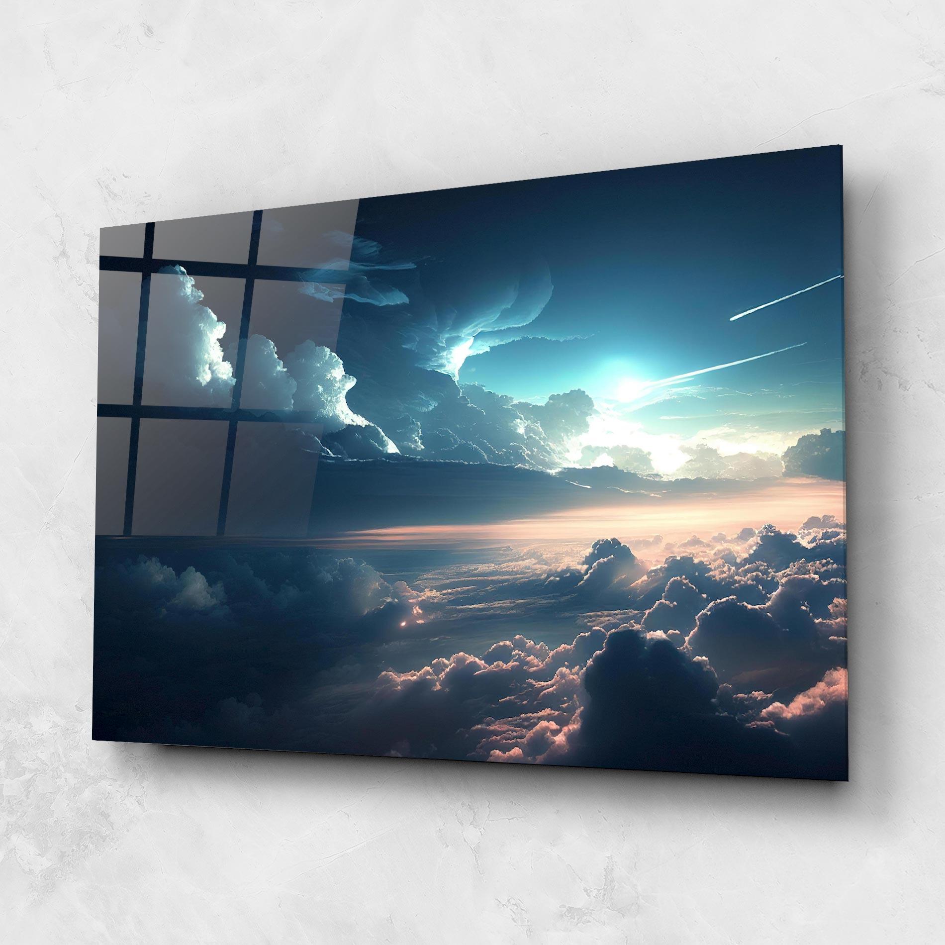 Tablou Sticla Dark Clouds mockup 1