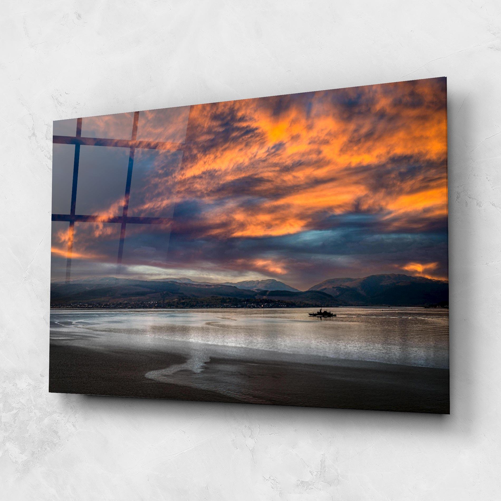 Tablou Sticla Purple Blue Sky View mockup 1