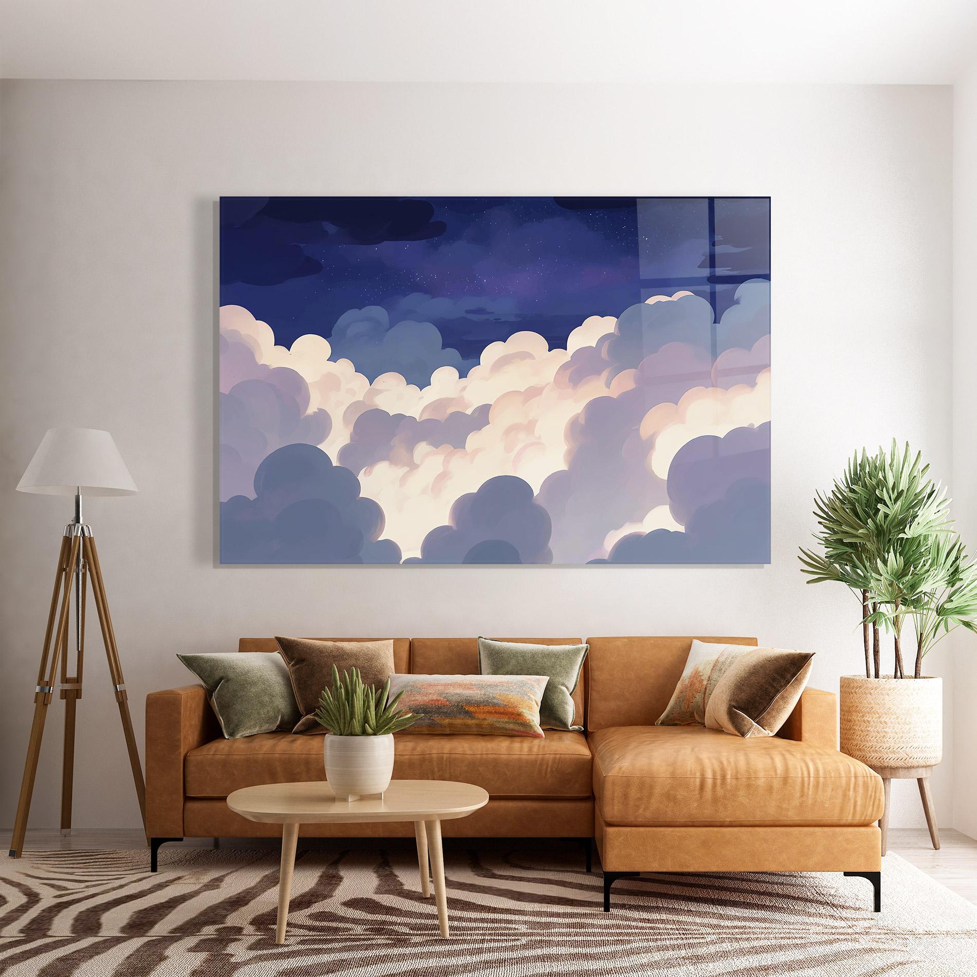 Tablou Sticla Cloud Art mockup 7