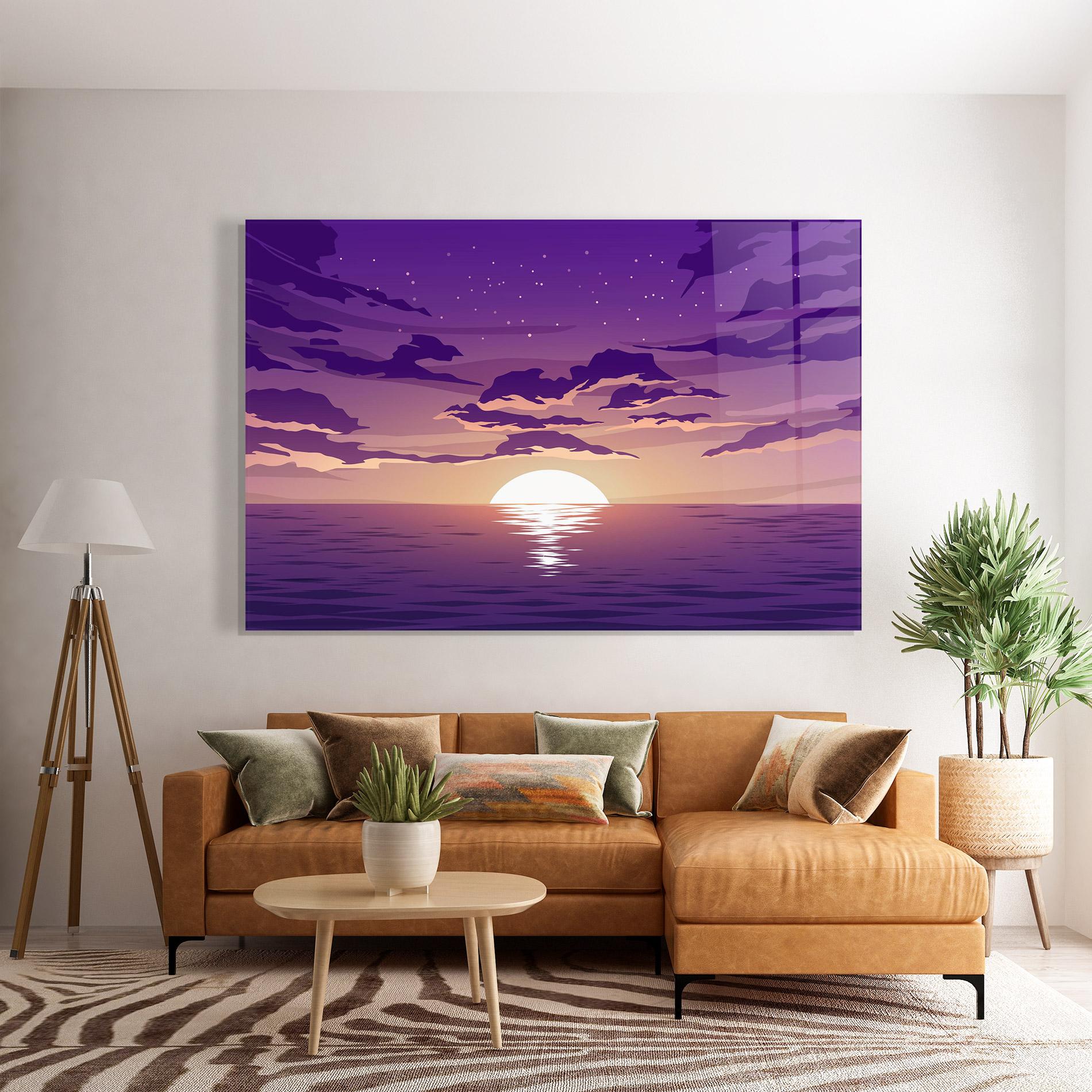 Tablou Sticla Cloud Purple mockup 7