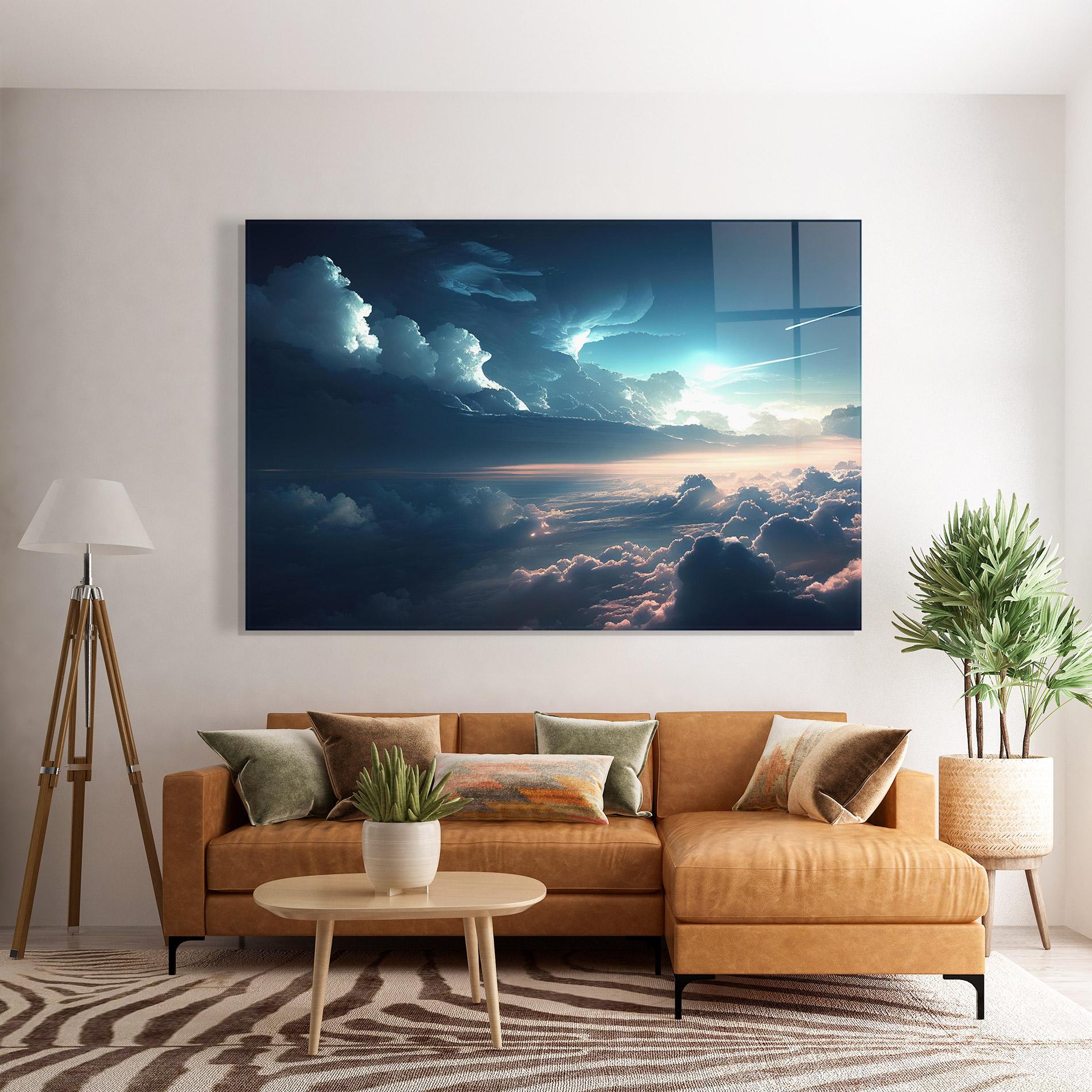 Tablou Sticla Dark Clouds mockup 7