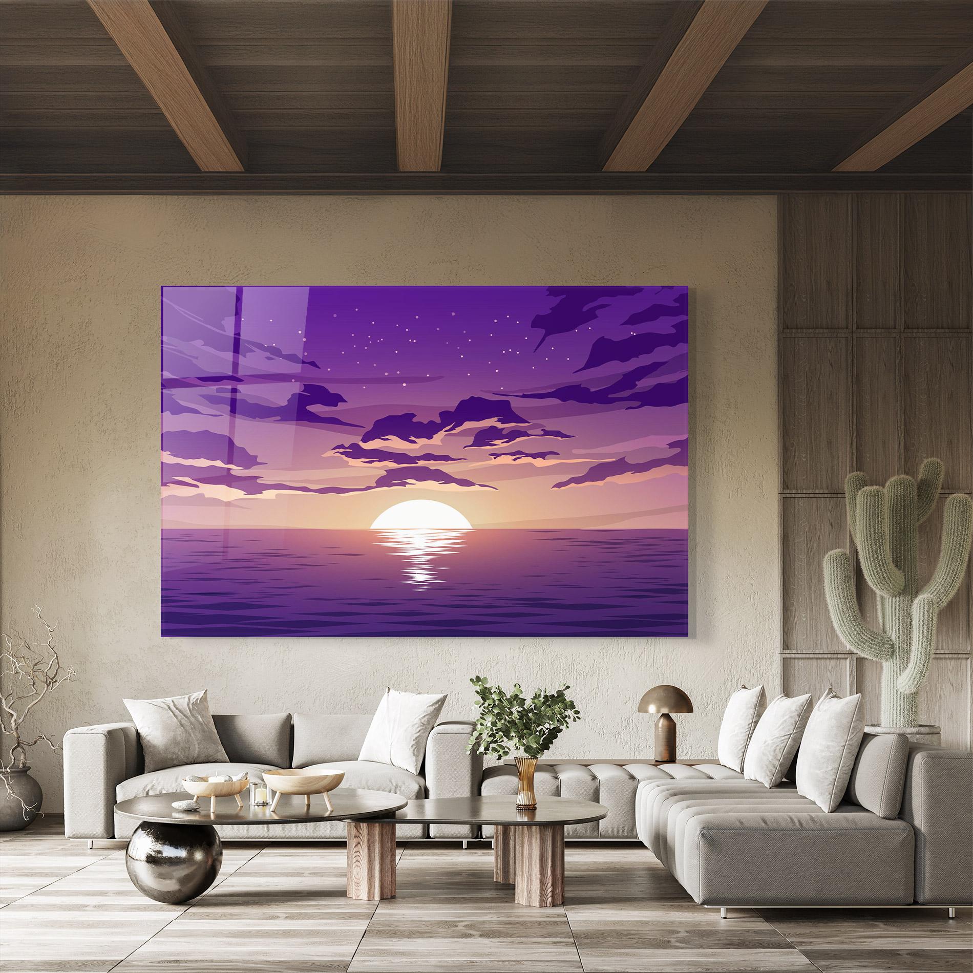 Tablou Sticla Cloud Purple mockup 8