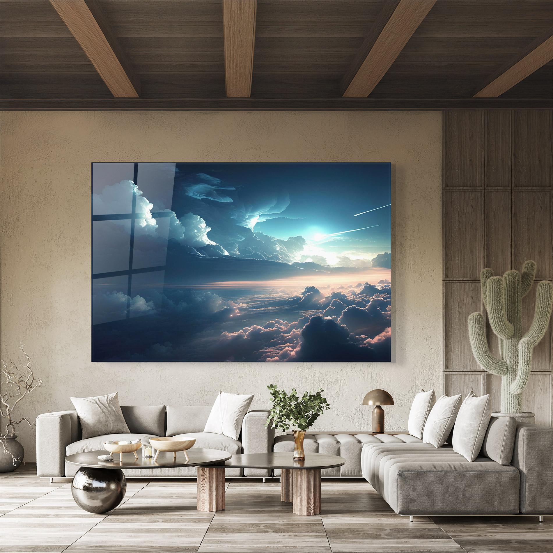 Tablou Sticla Dark Clouds mockup 8