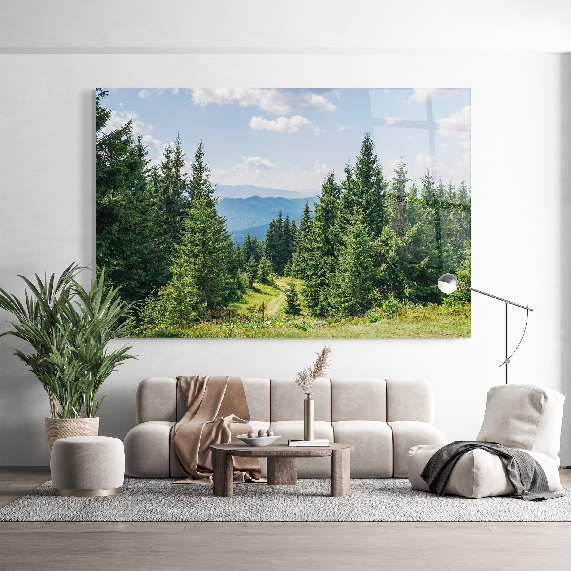 Tablou Sticla Carpathian Mountain mockup 9