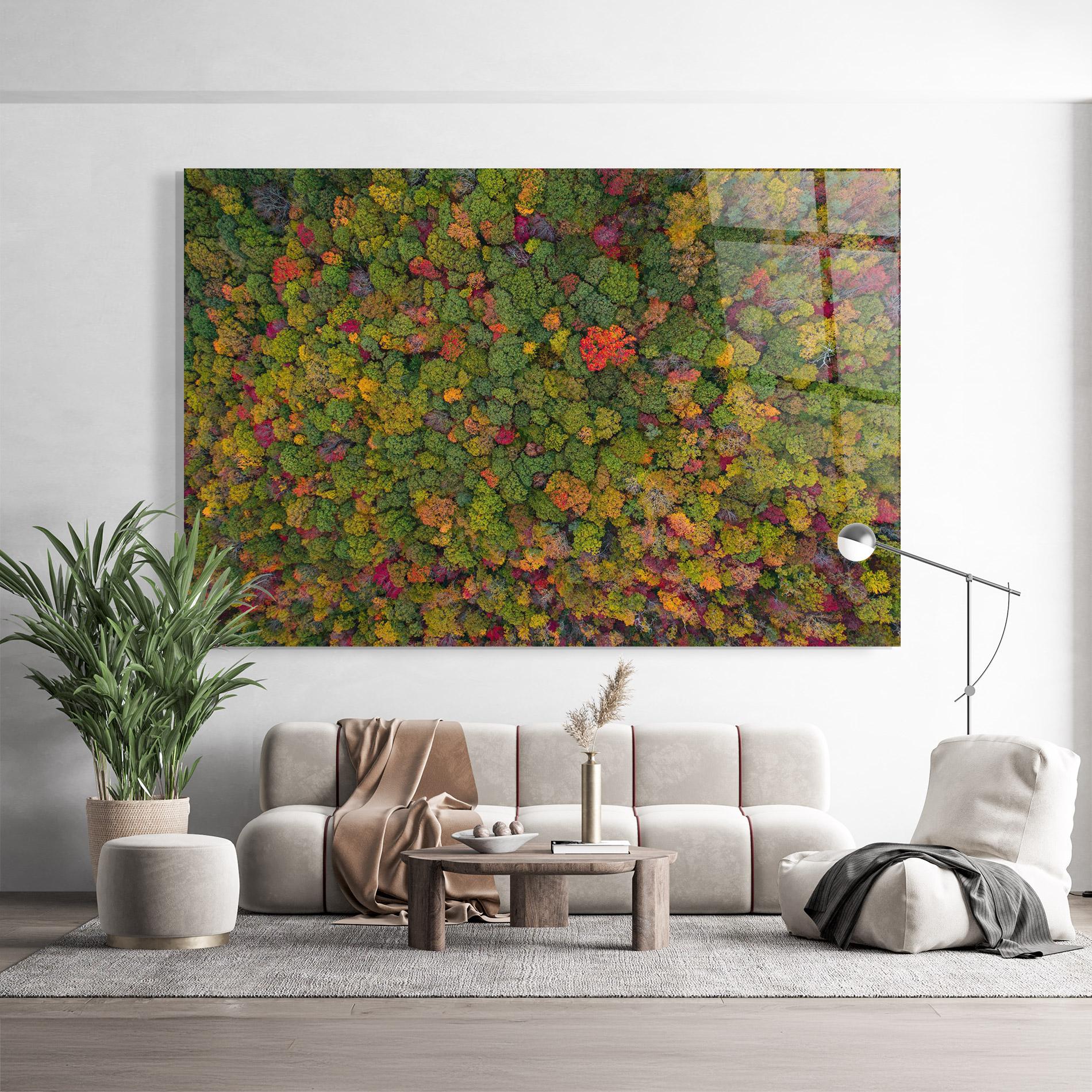 Tablou Sticla Color Mix Forest mockup 9