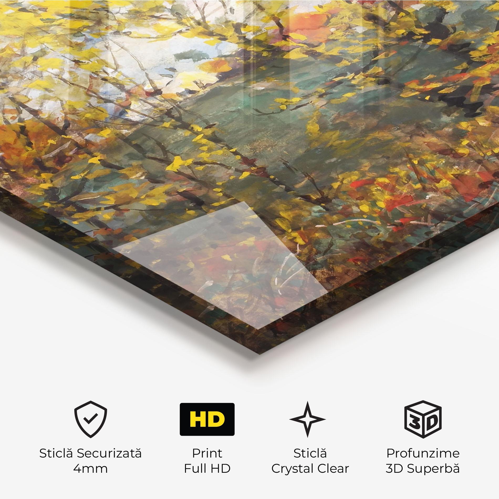 Tablou Sticla Autumn Painting Tree mockup 3