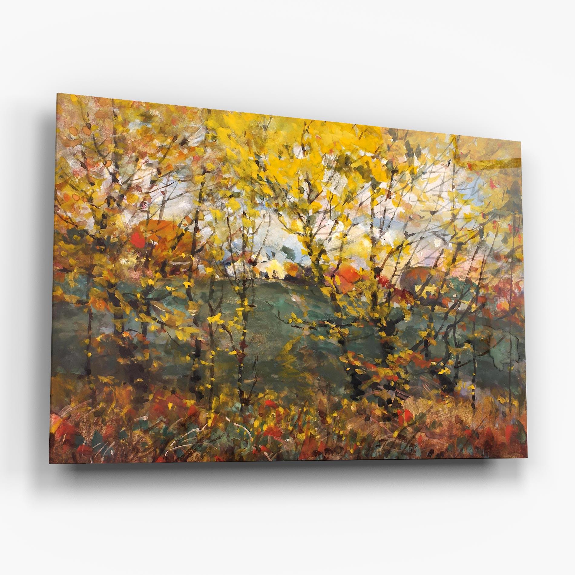 Tablou Sticla Autumn Painting Tree mockup 6