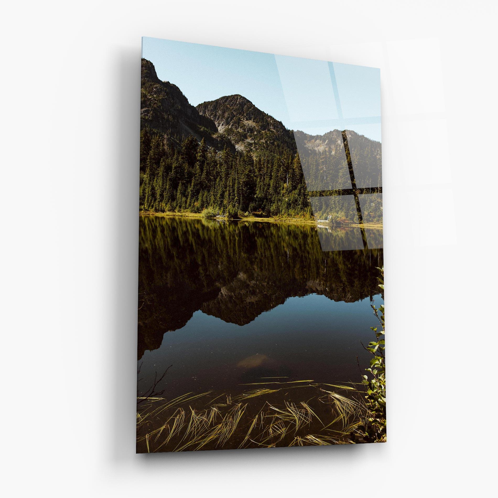 Tablou Sticla Big Lake Mountain mockup 6