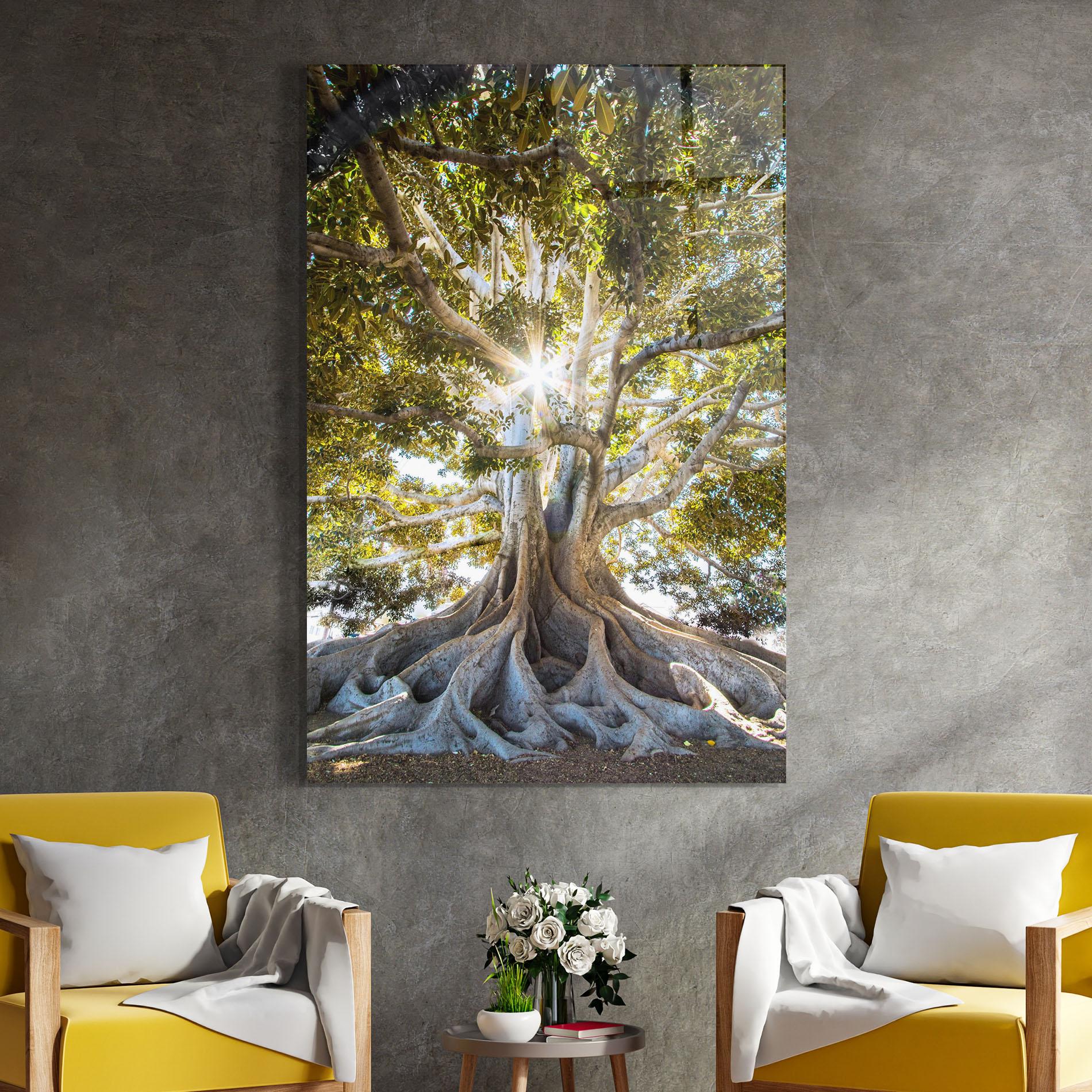 Tablou Sticla Big Old Tree mockup 4