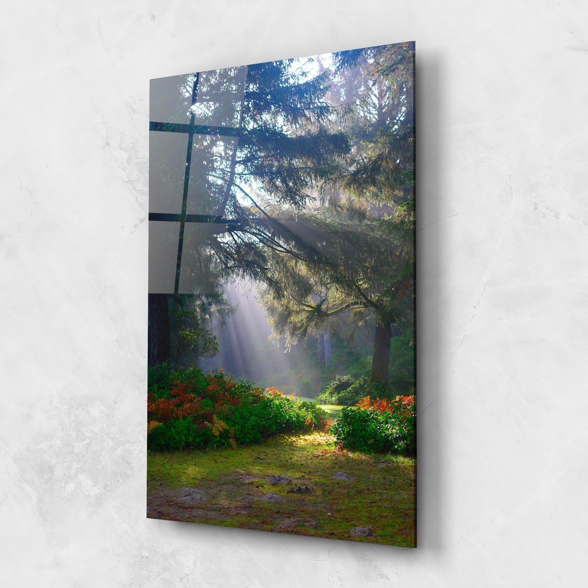 Tablou Sticla Forest Light mockup 1
