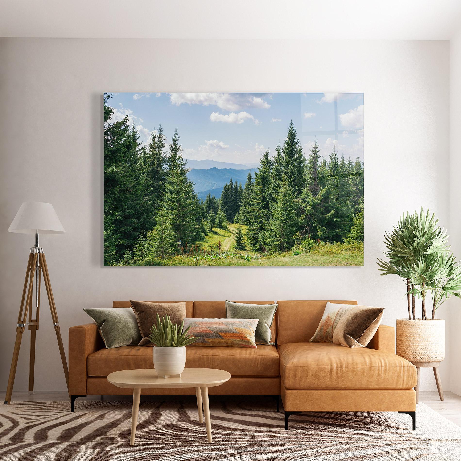 Tablou Sticla Carpathian Mountain mockup 7