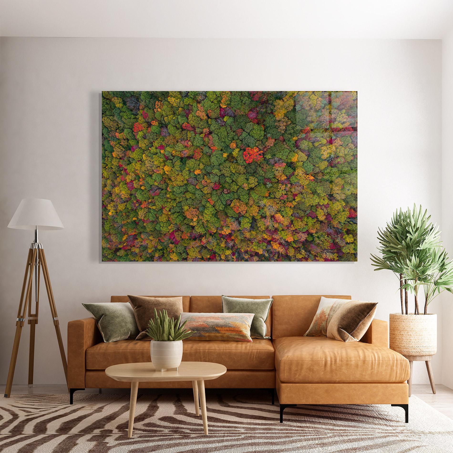 Tablou Sticla Color Mix Forest mockup 7