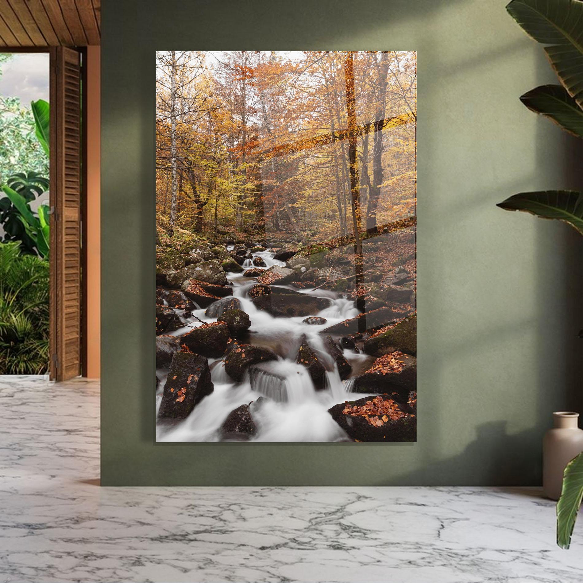 Tablou Sticla River Forest View mockup 7