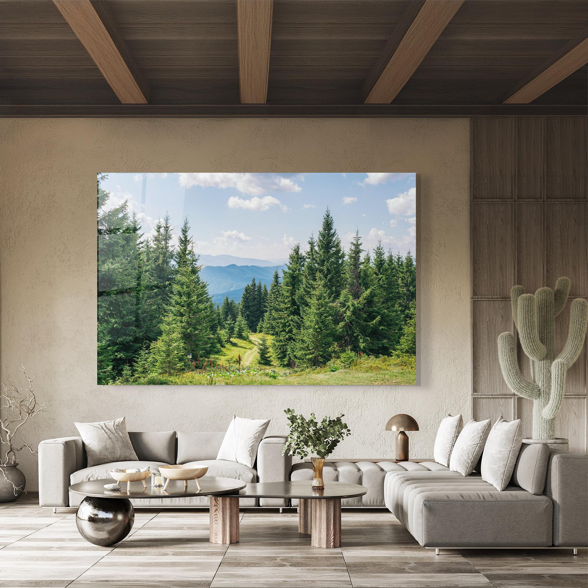 Tablou Sticla Carpathian Mountain mockup 8