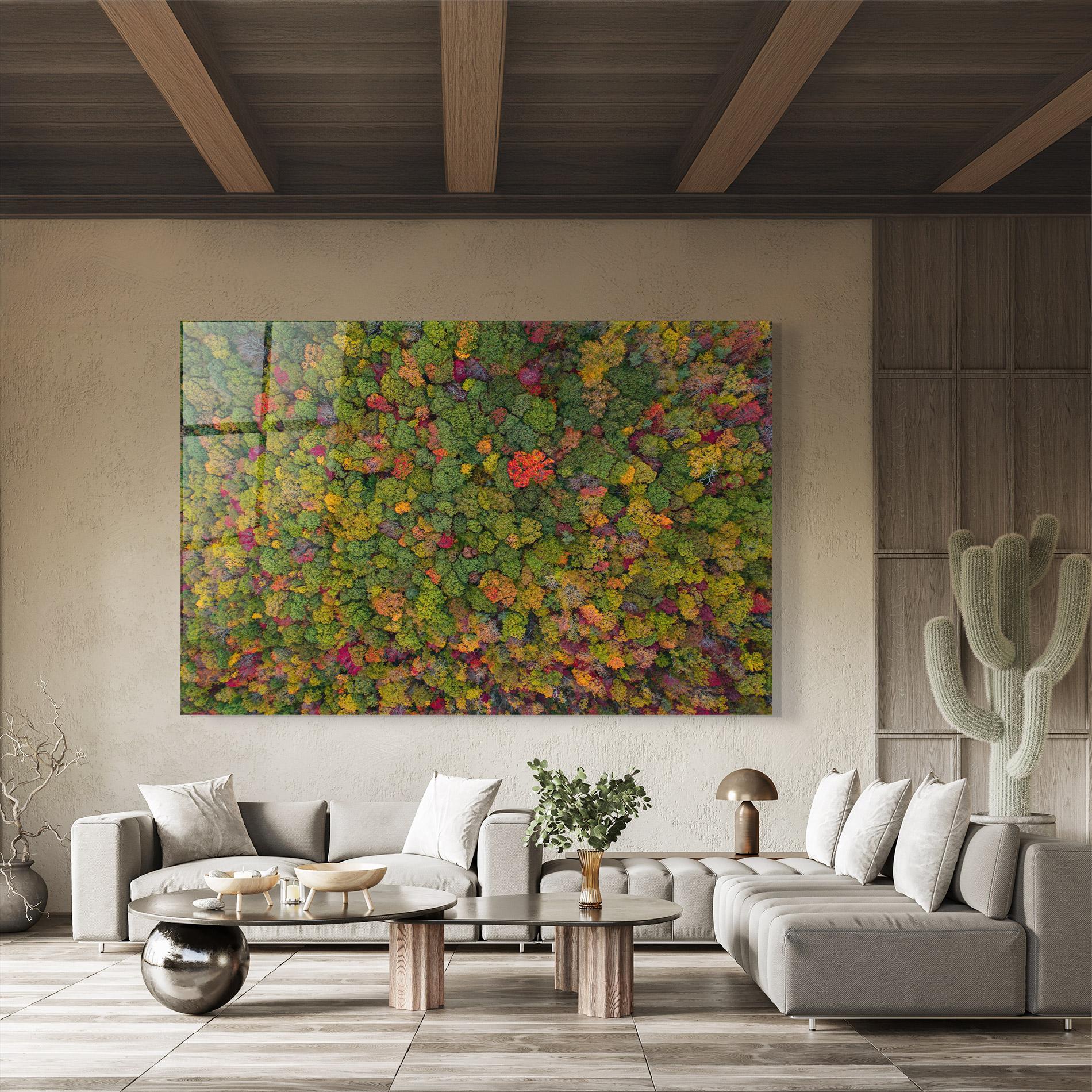 Tablou Sticla Color Mix Forest mockup 8