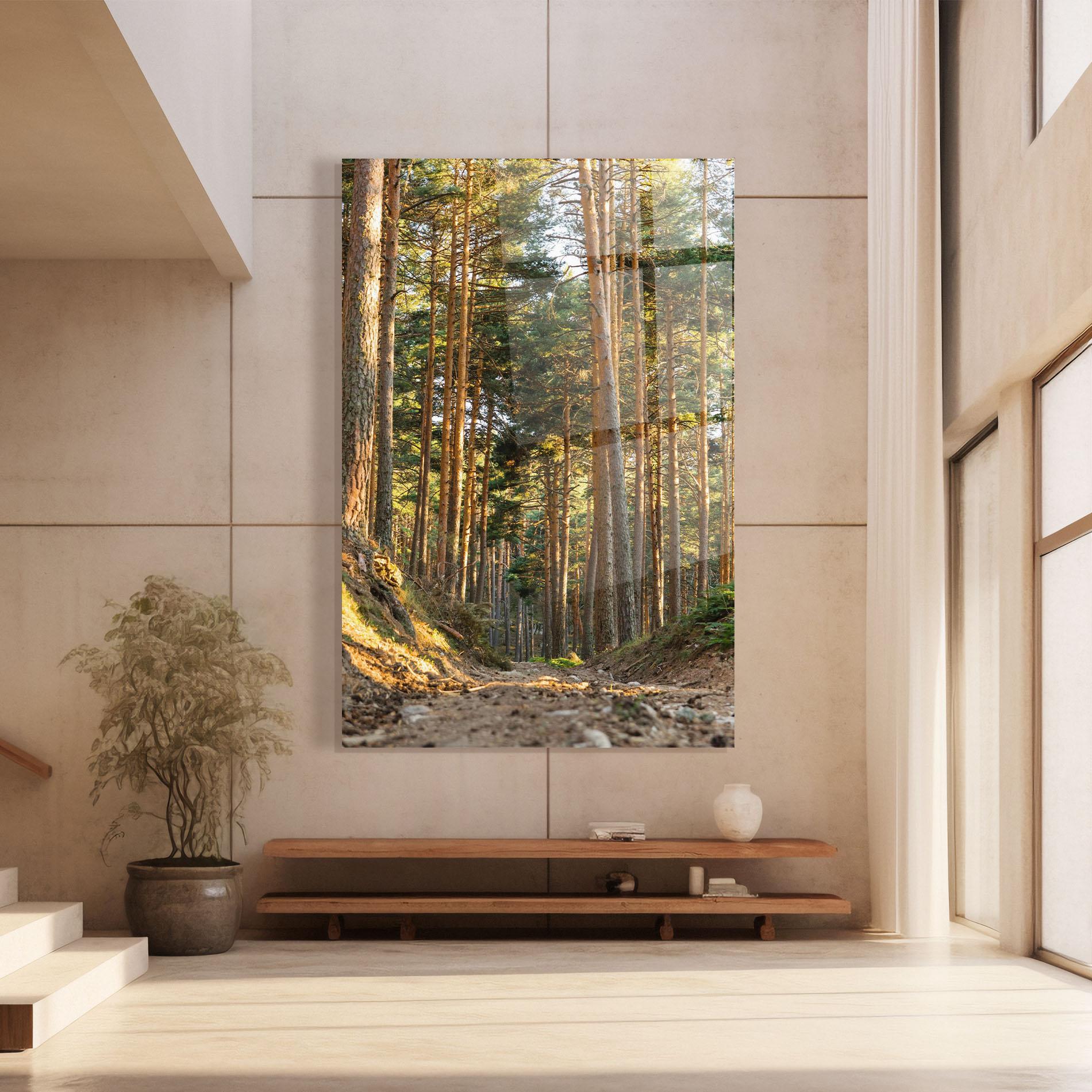 Tablou Sticla Big Trees Forest mockup 8