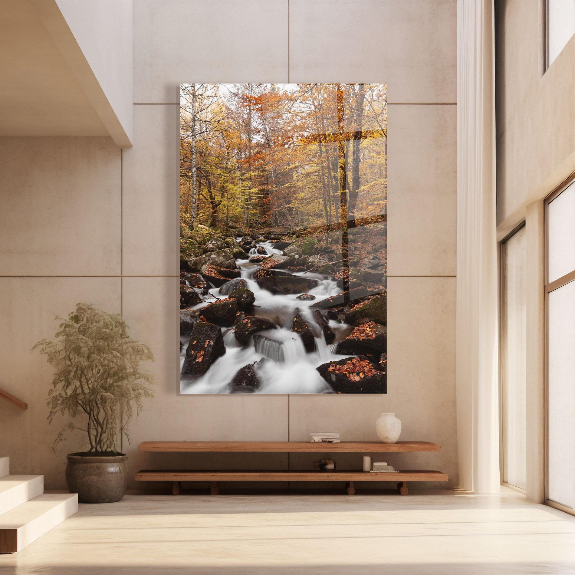 Tablou Sticla River Forest View mockup 8