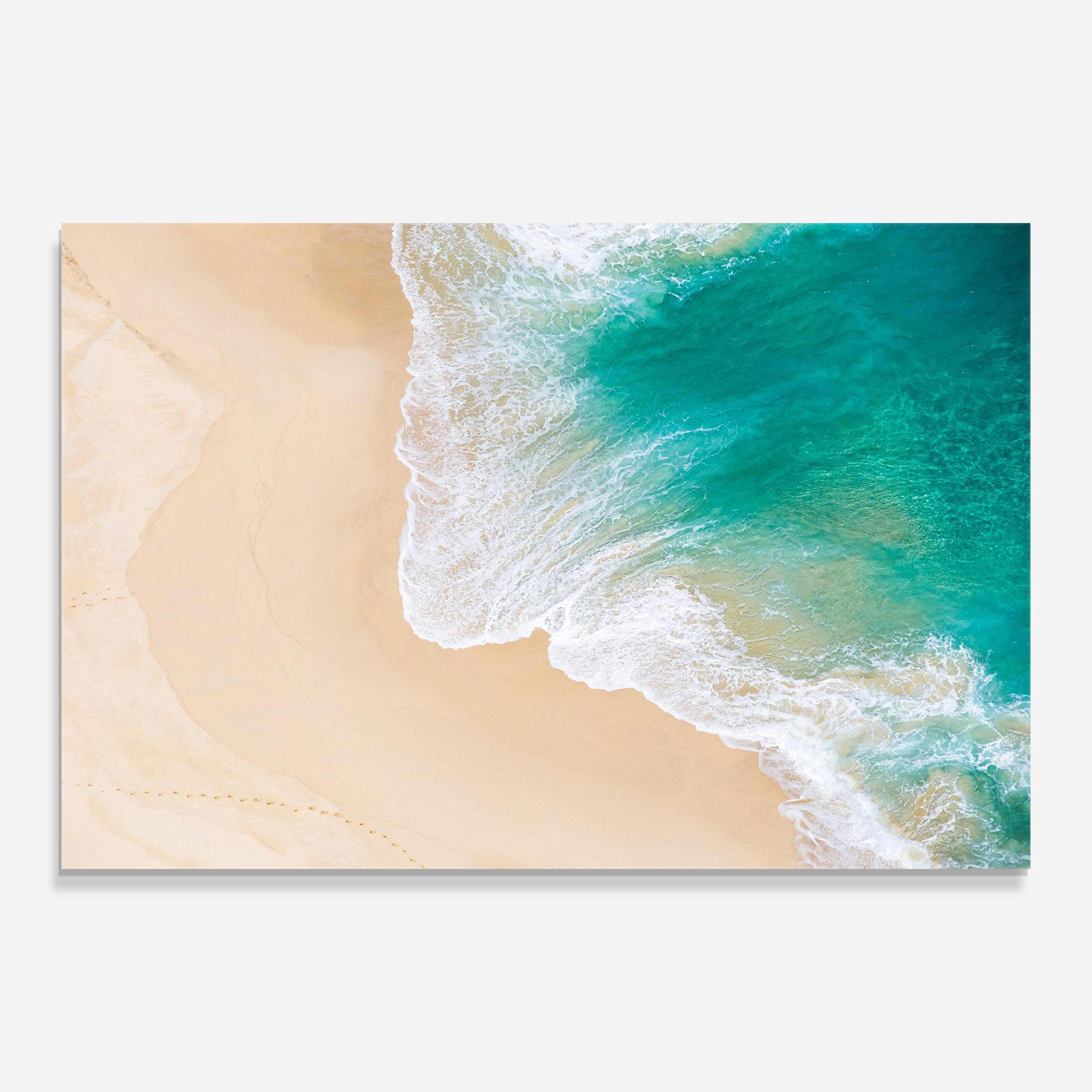 Tablou Sticla Beautiful Blue Waves mockup 0