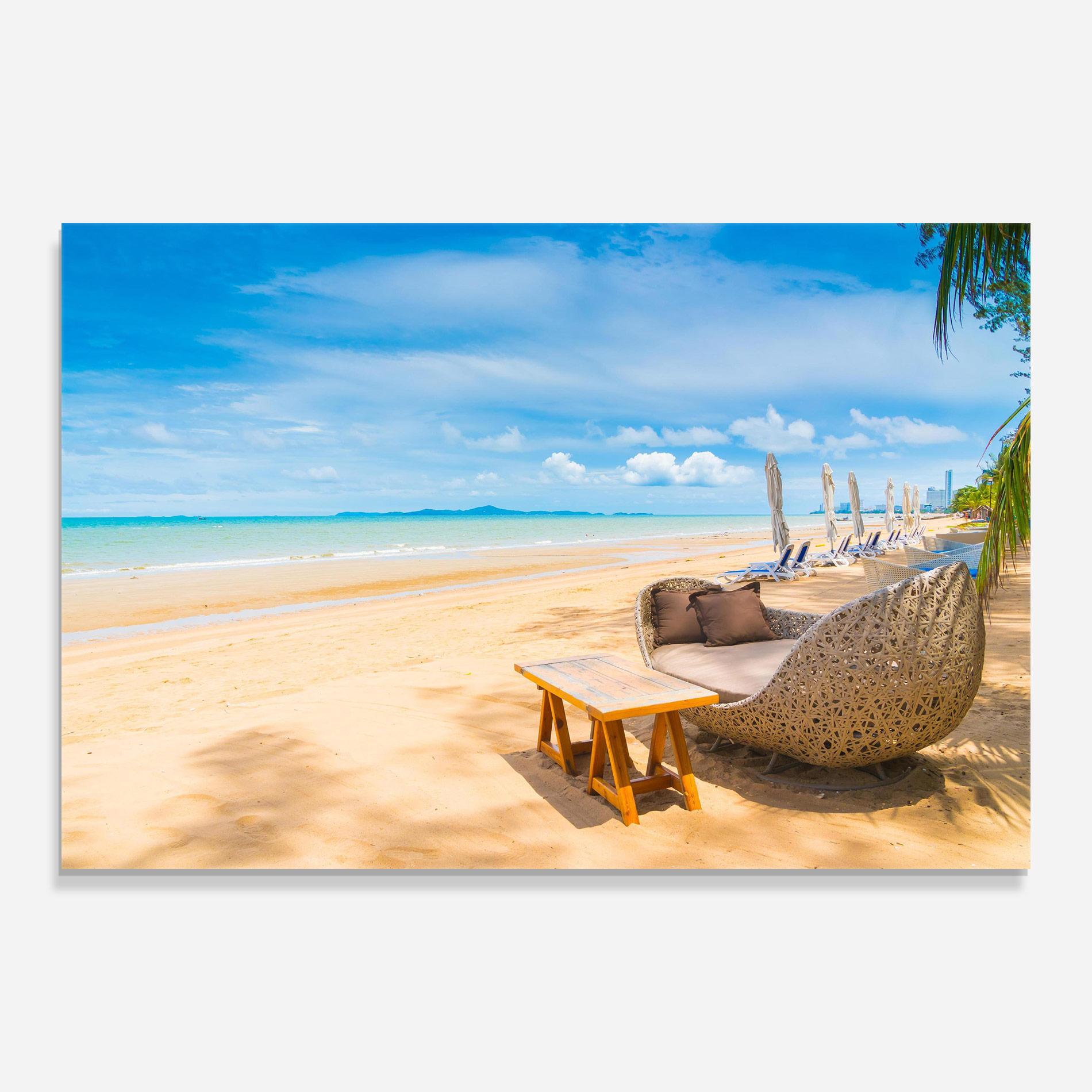 Tablou Sticla Dinning Blue Sky mockup 0