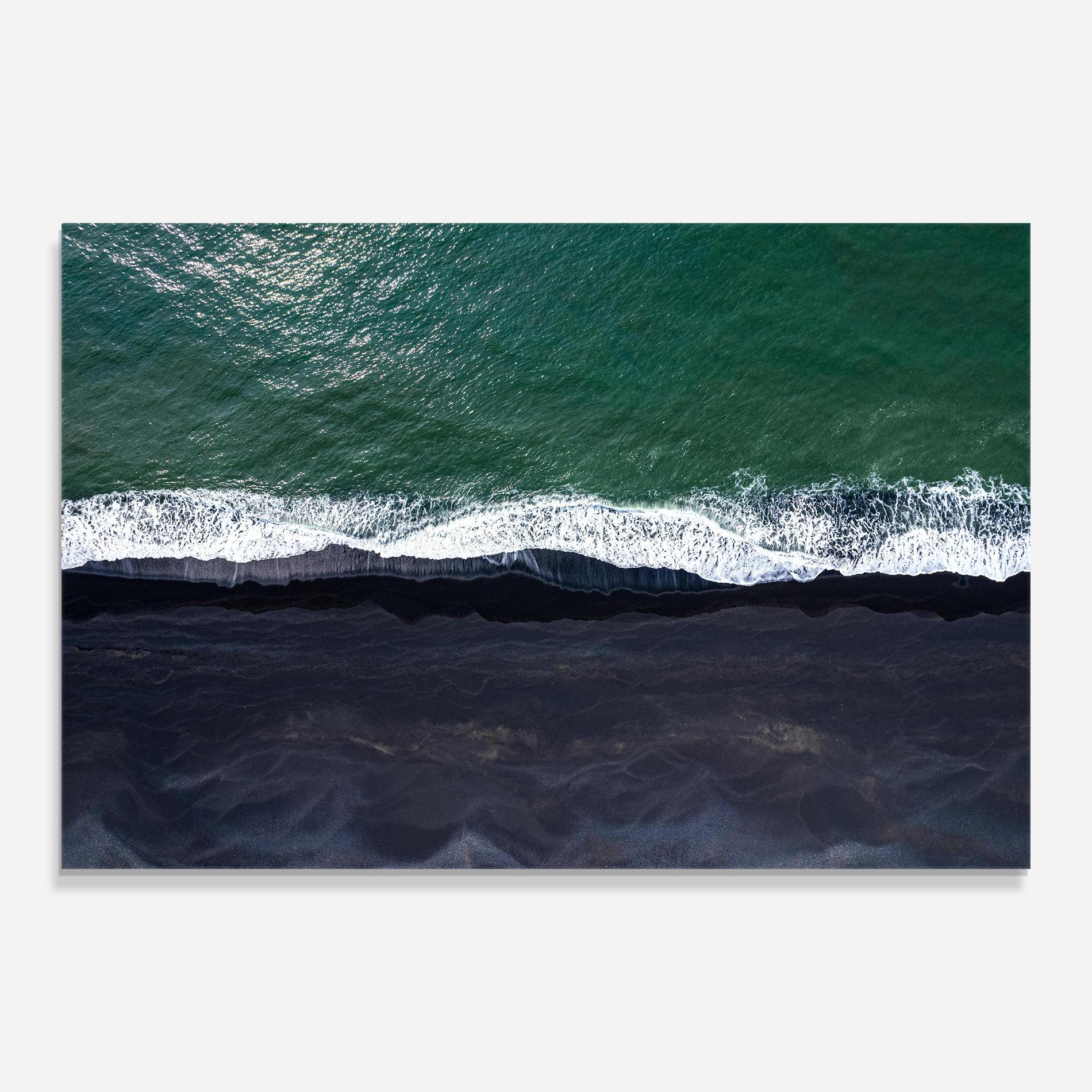 Tablou Sticla Green Blue Beach mockup 0