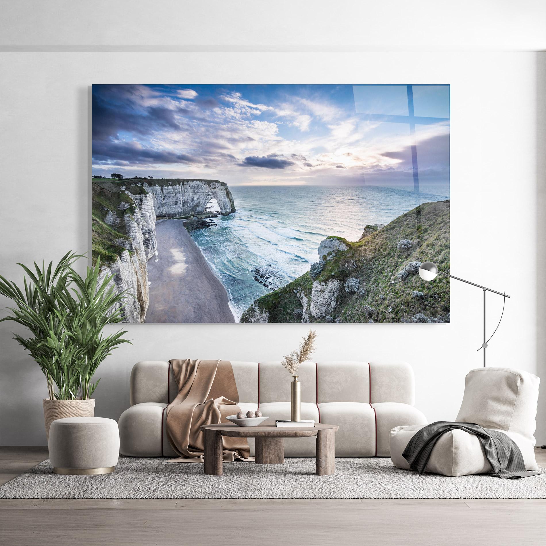 Tablou Sticla Etretat View mockup 9