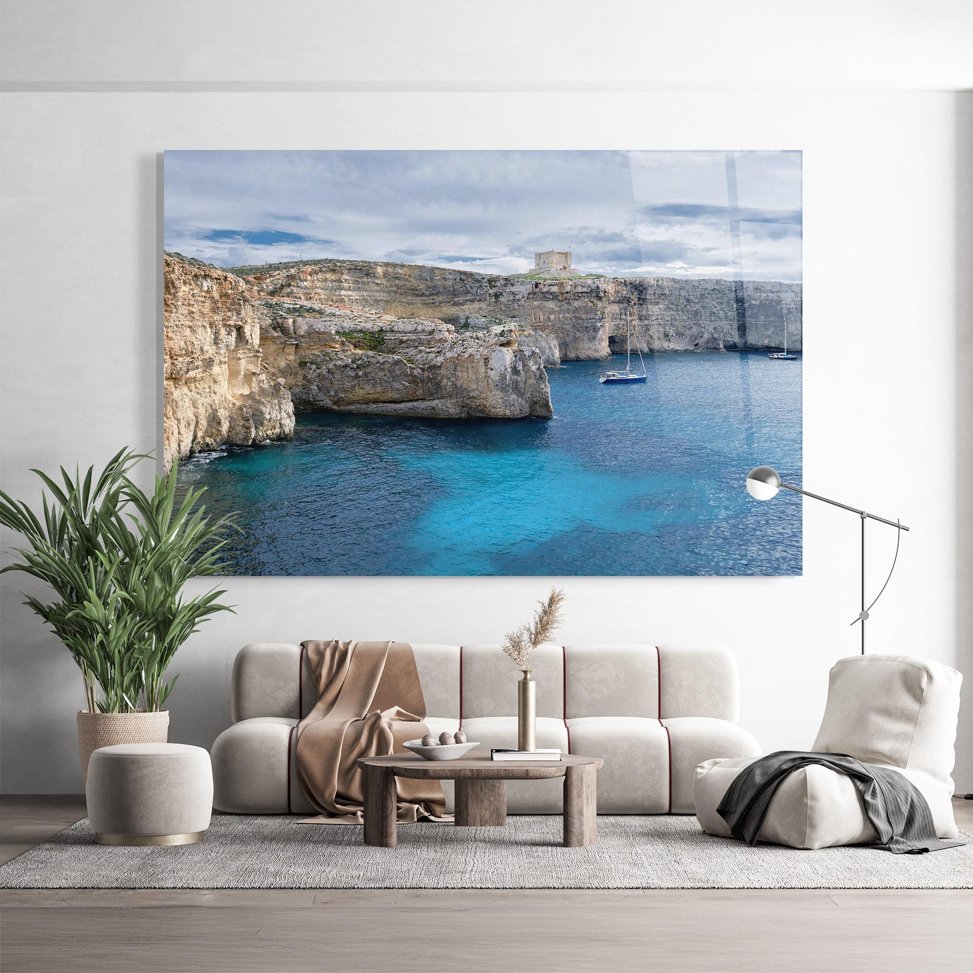 Tablou Sticla Island Landscape mockup 9