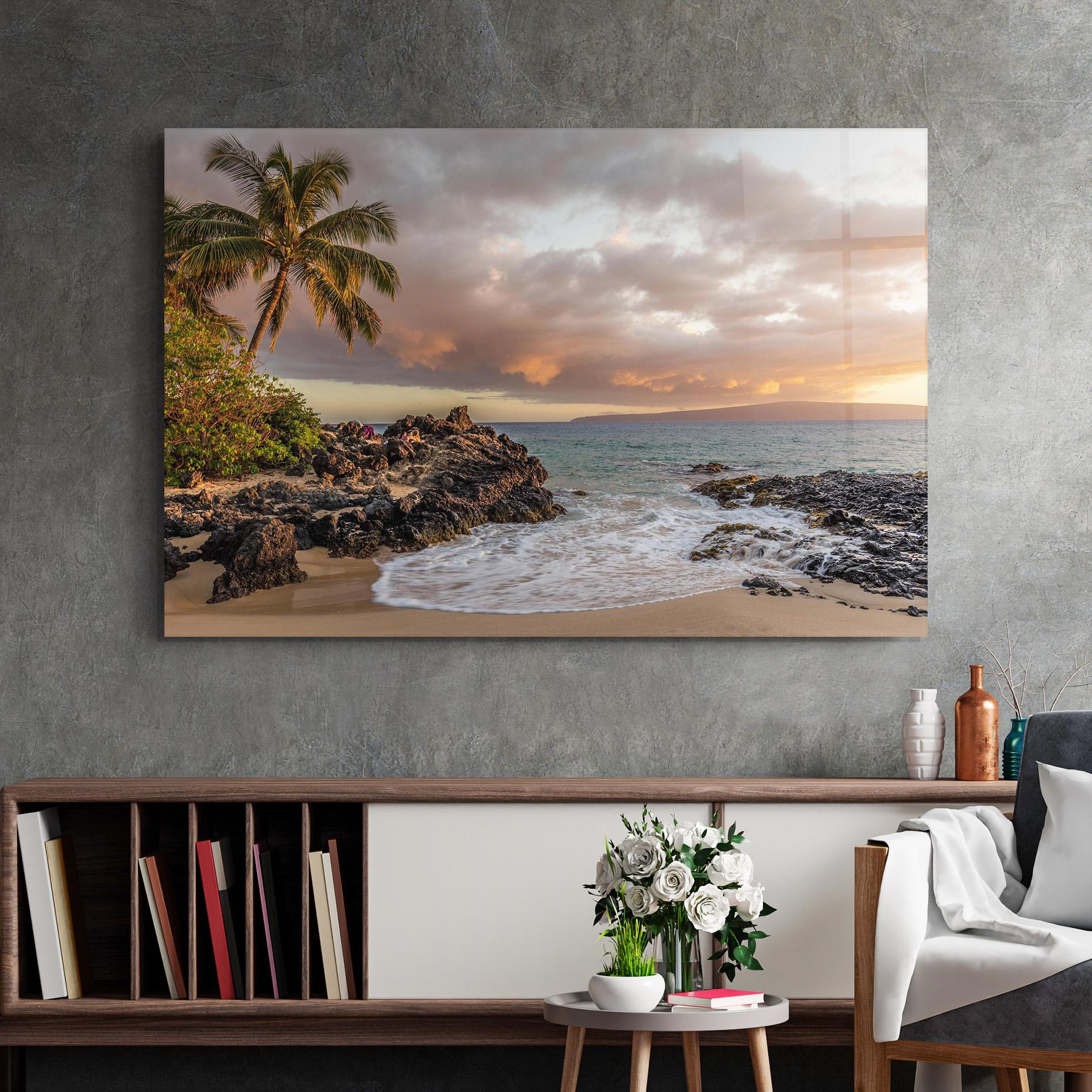 Tablou Sticla Beautiful Beach Landscape mockup 2