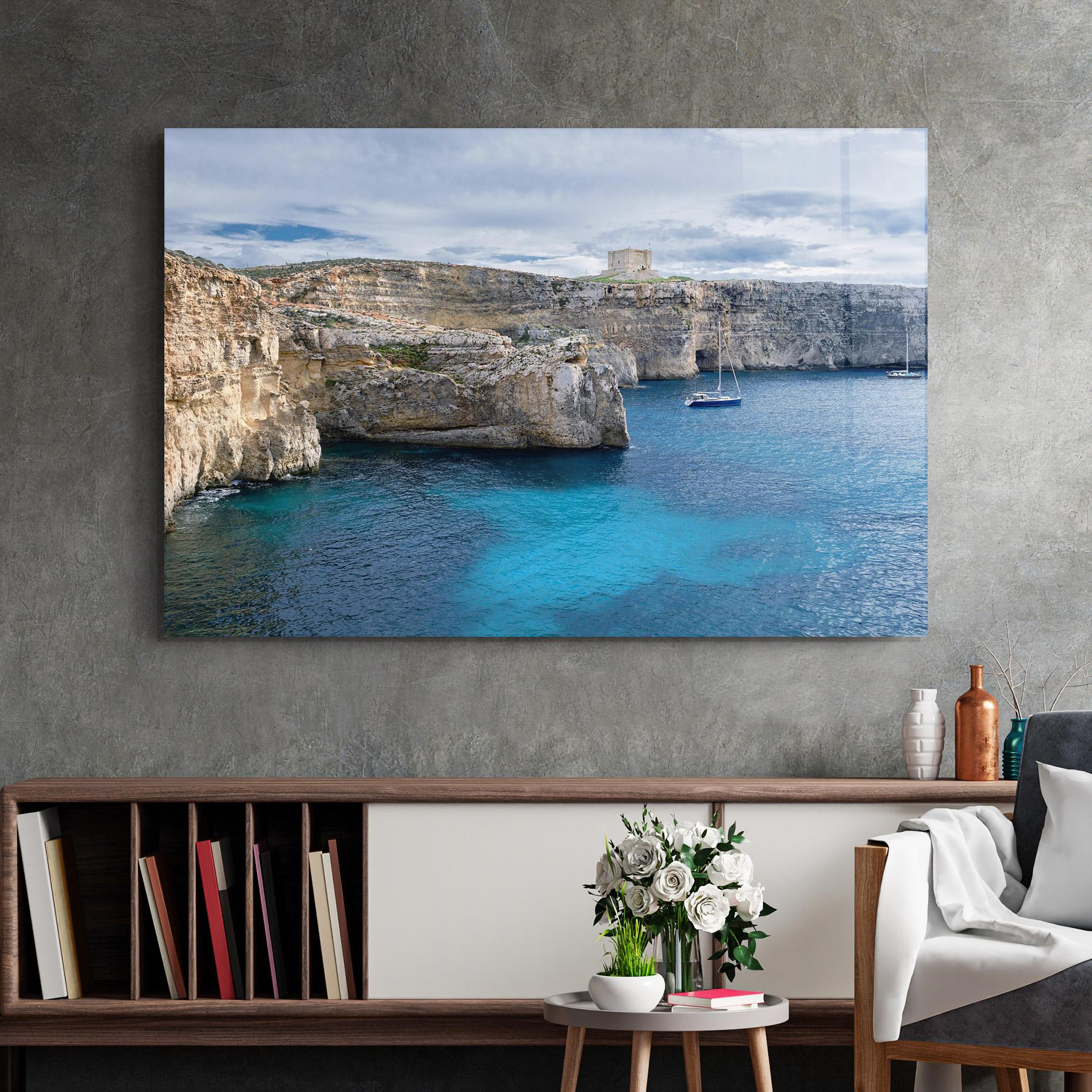 Tablou Sticla Island Landscape mockup 2