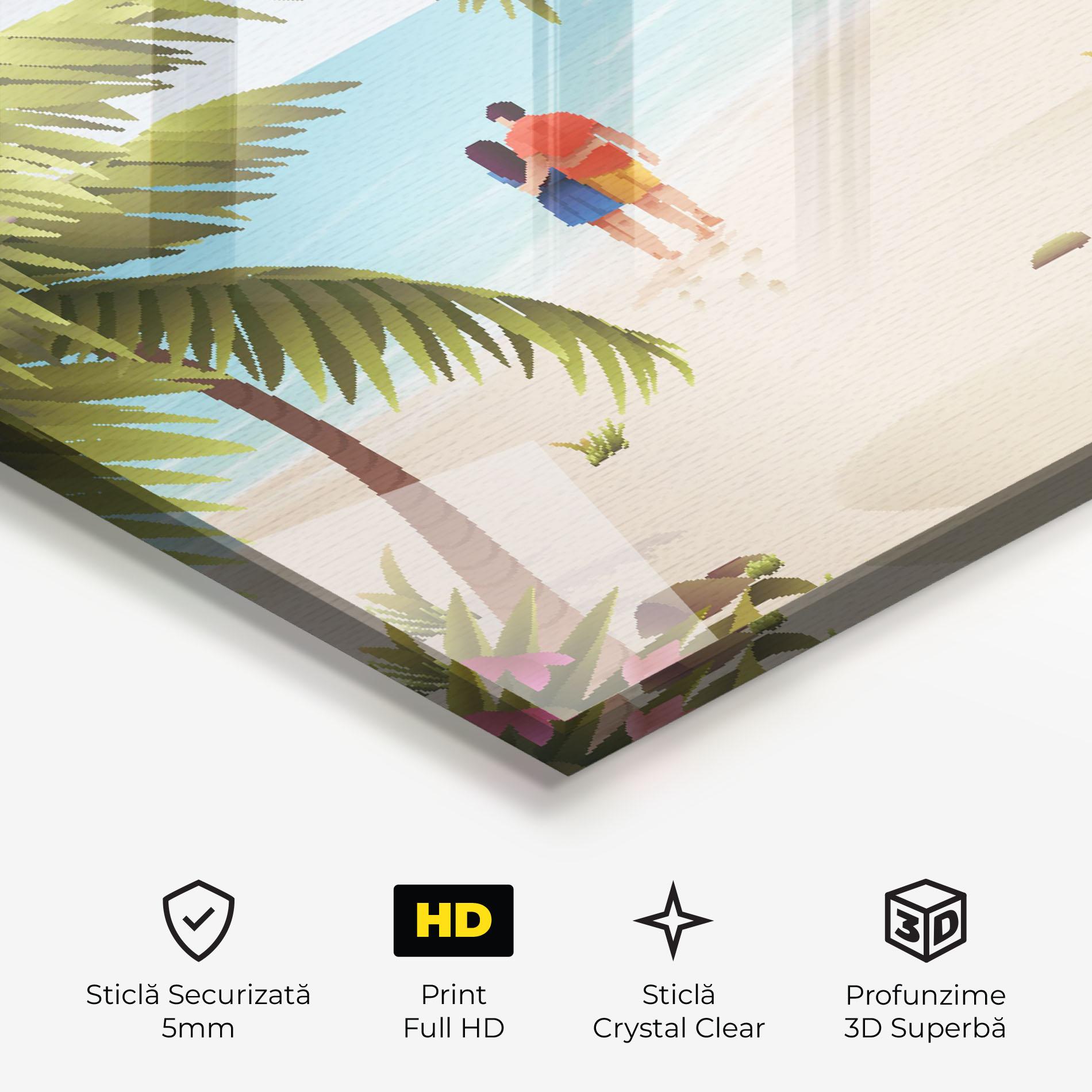 Tablou Sticla Couple Beach mockup 3