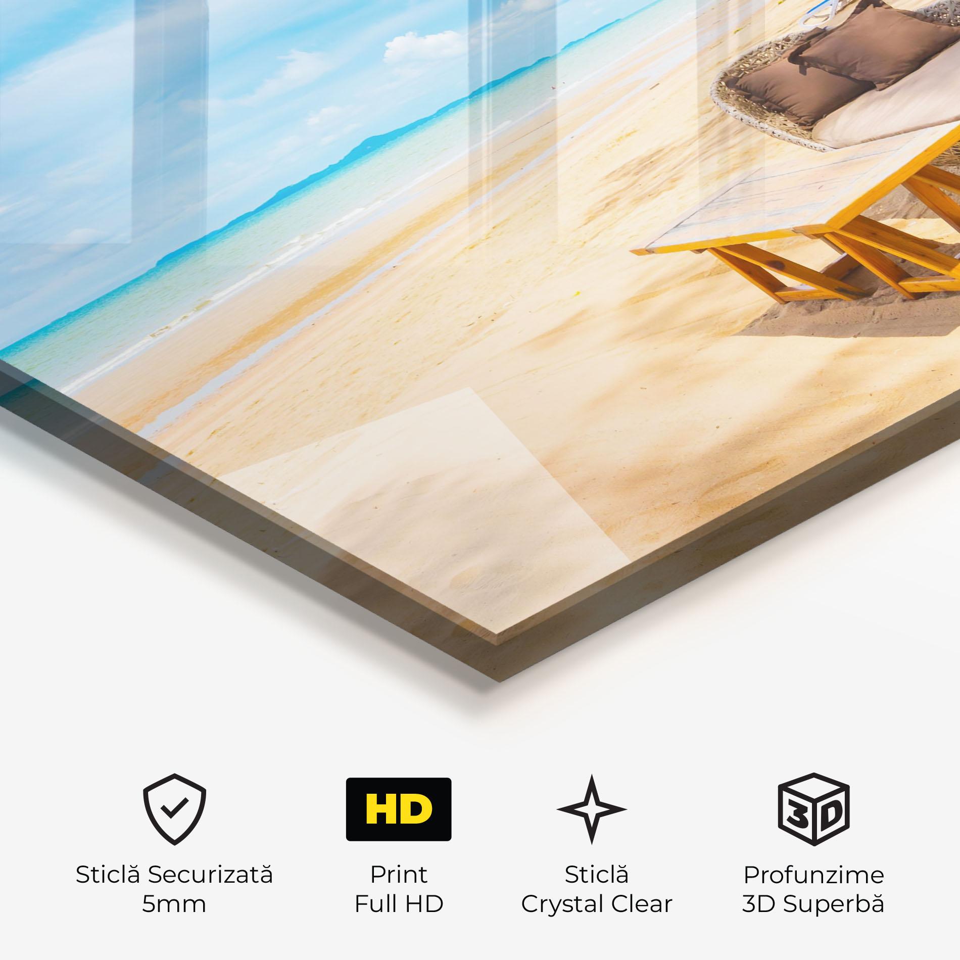 Tablou Sticla Dinning Blue Sky mockup 3