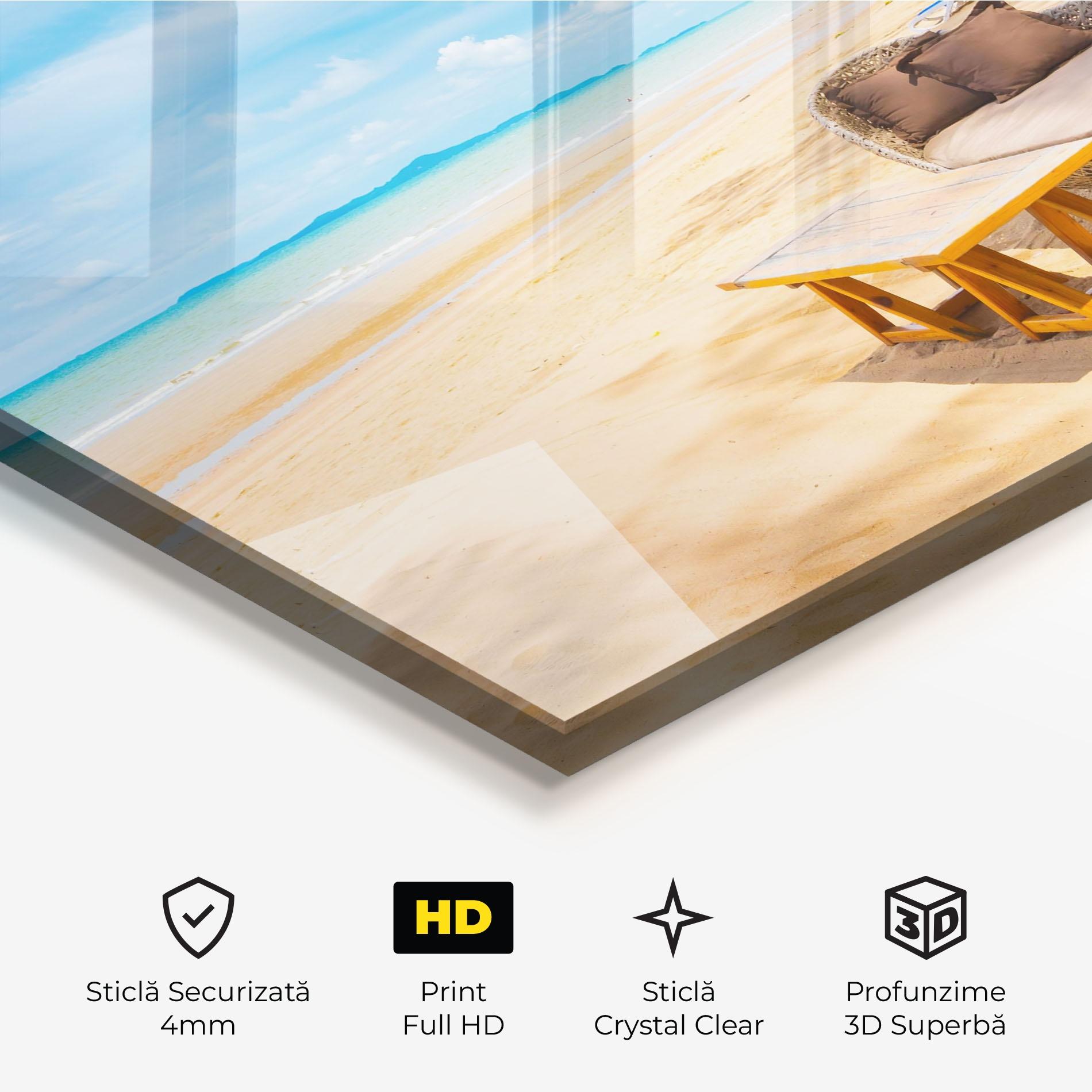 Tablou Sticla Dinning Blue Sky mockup 3