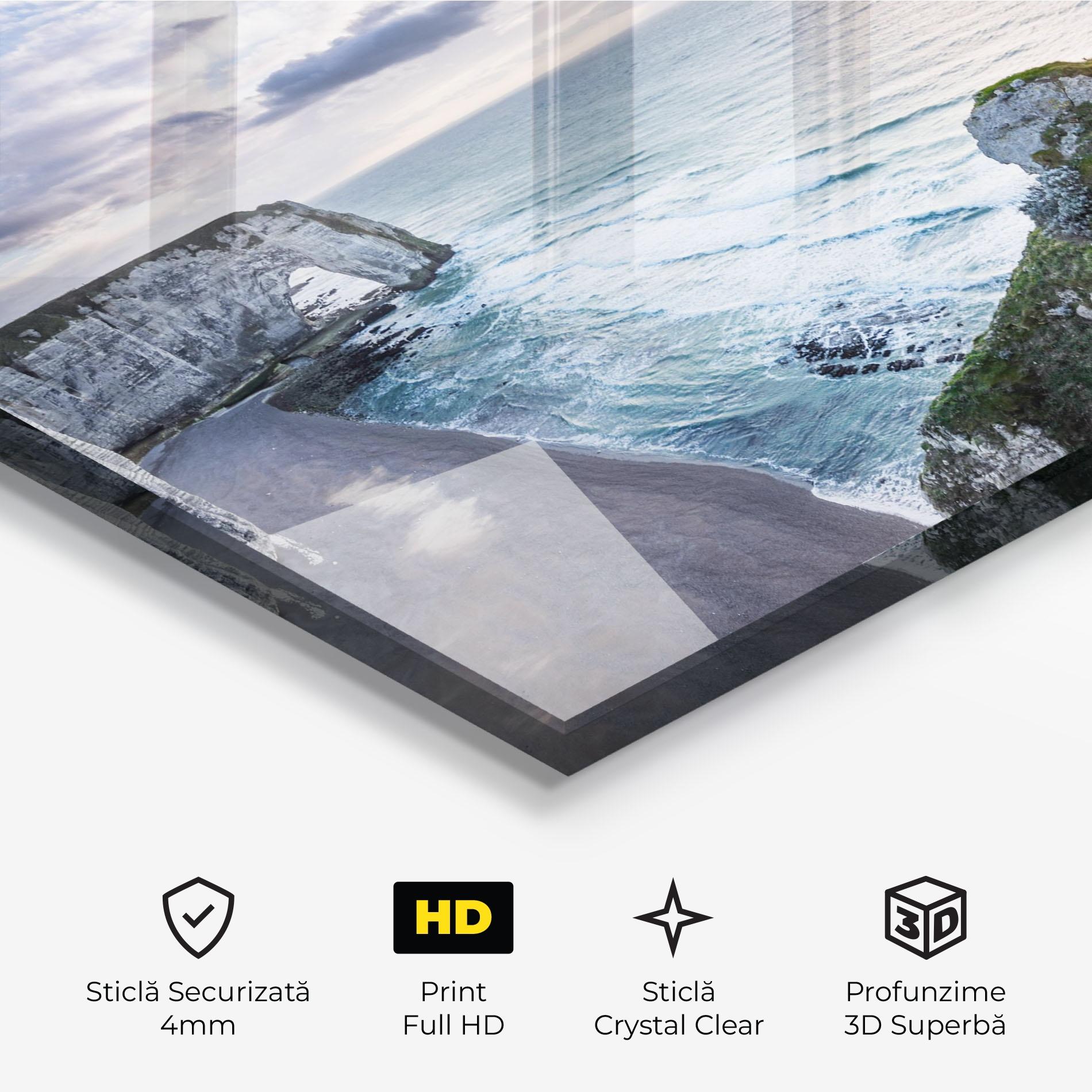 Tablou Sticla Etretat View mockup 3