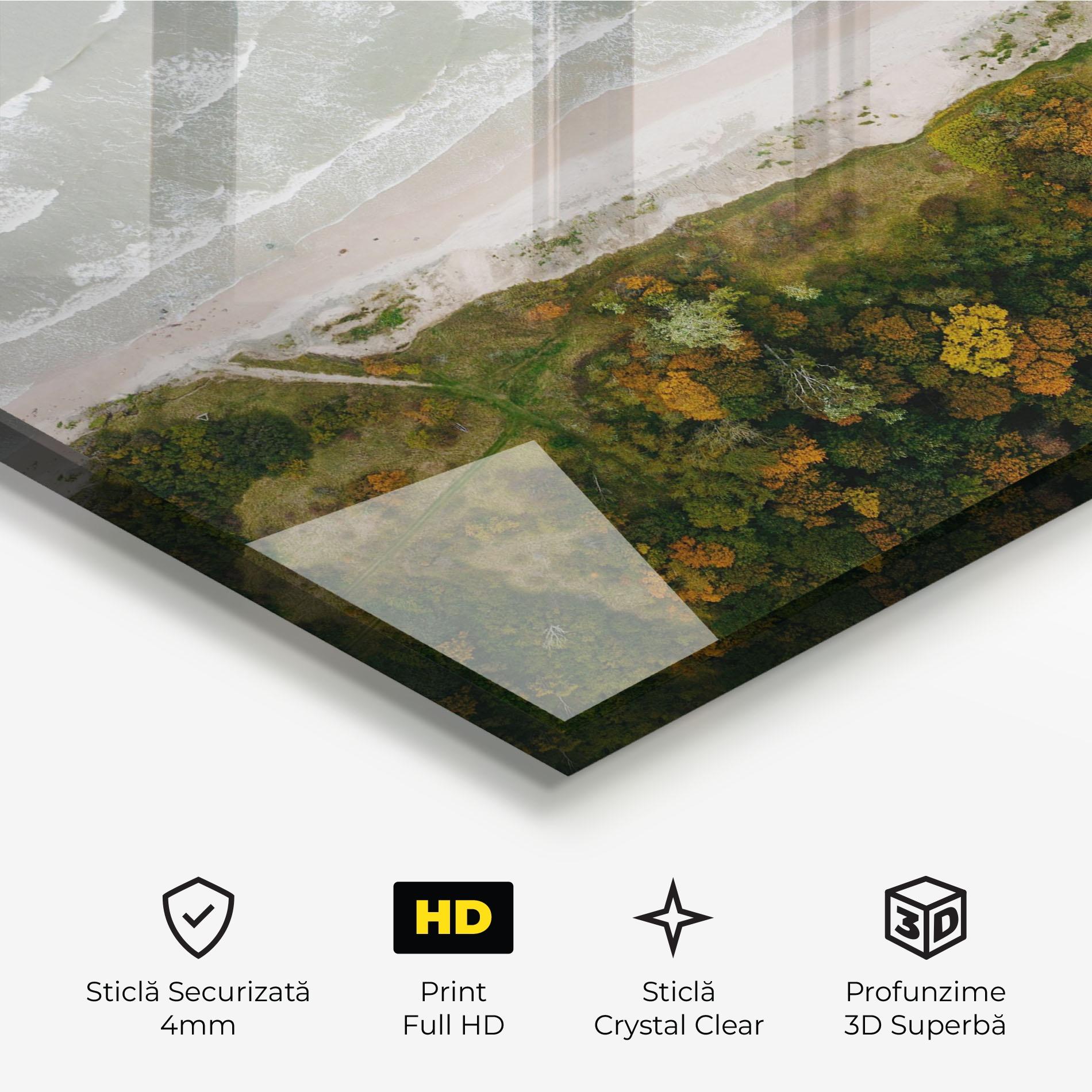 Tablou Sticla Forest Waves mockup 3