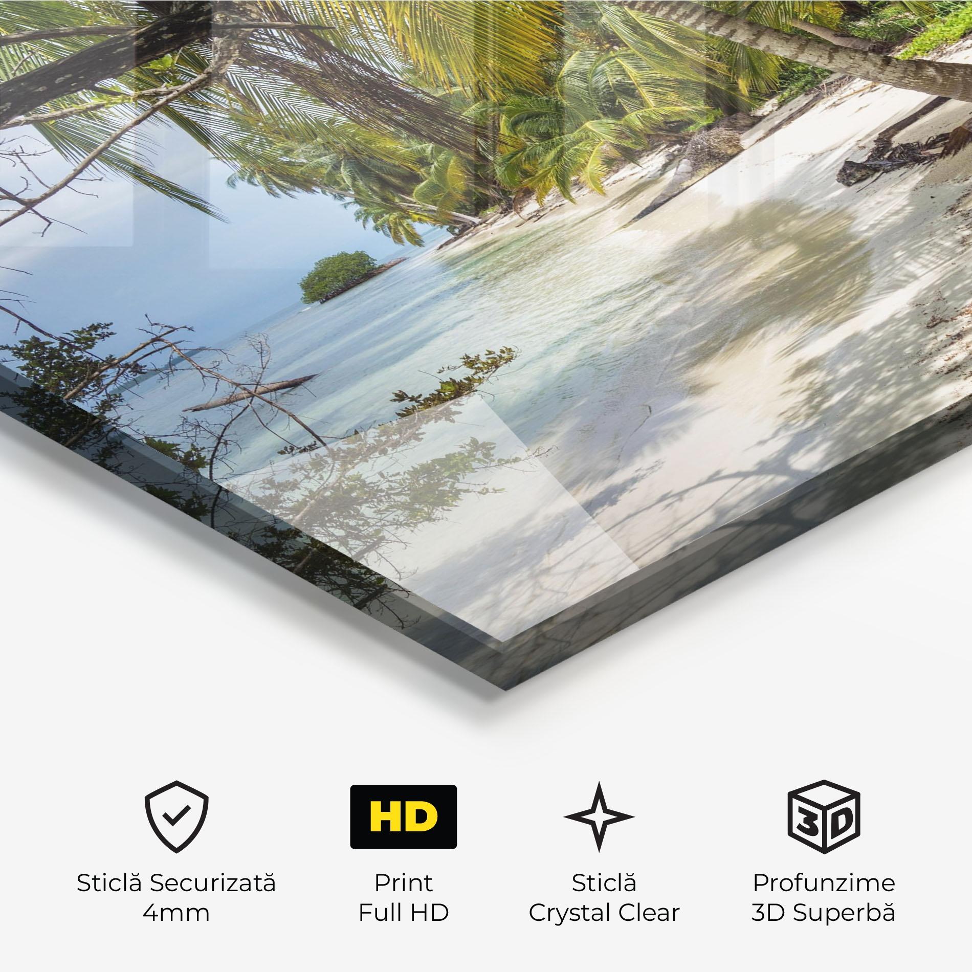 Tablou Sticla Island Beach mockup 3