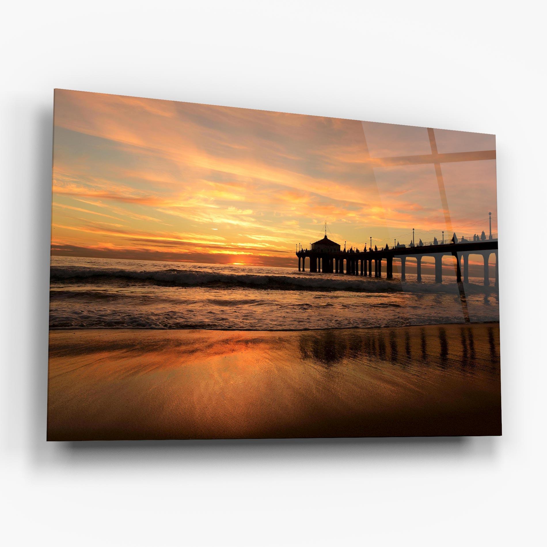 Tablou Sticla Beach Sunset View mockup 6