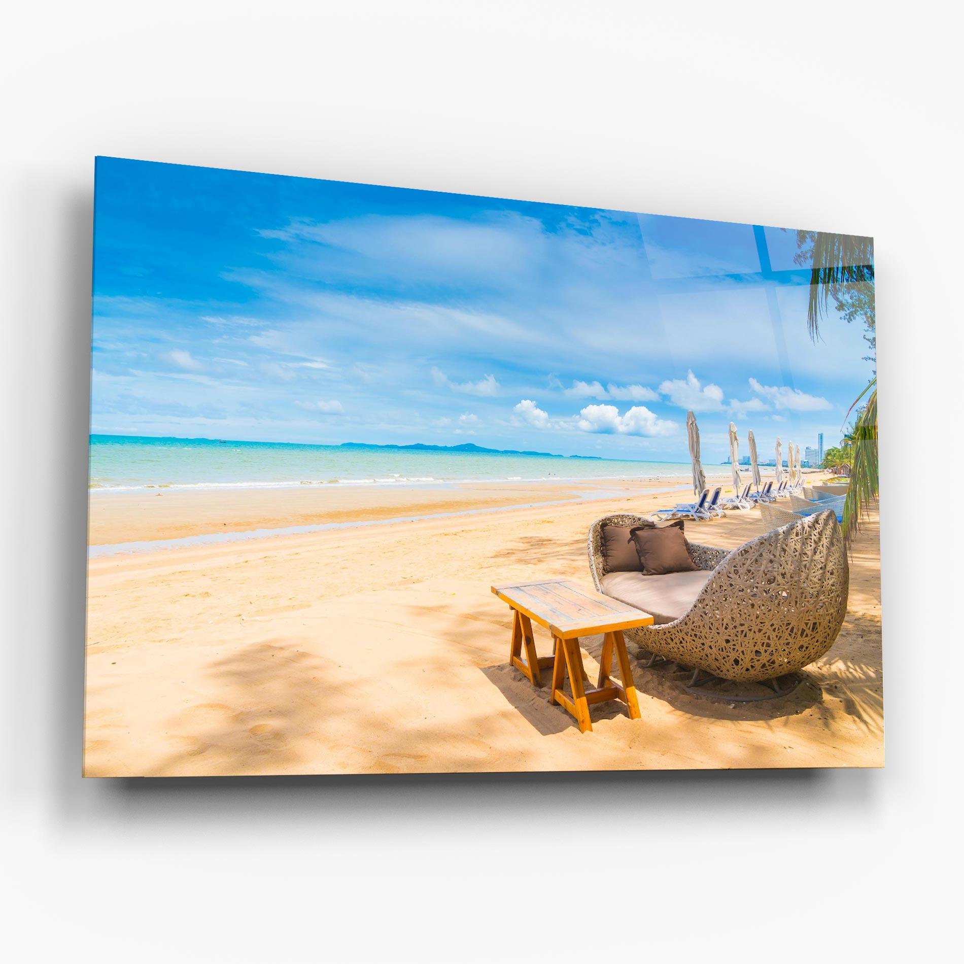 Tablou Sticla Dinning Blue Sky mockup 6