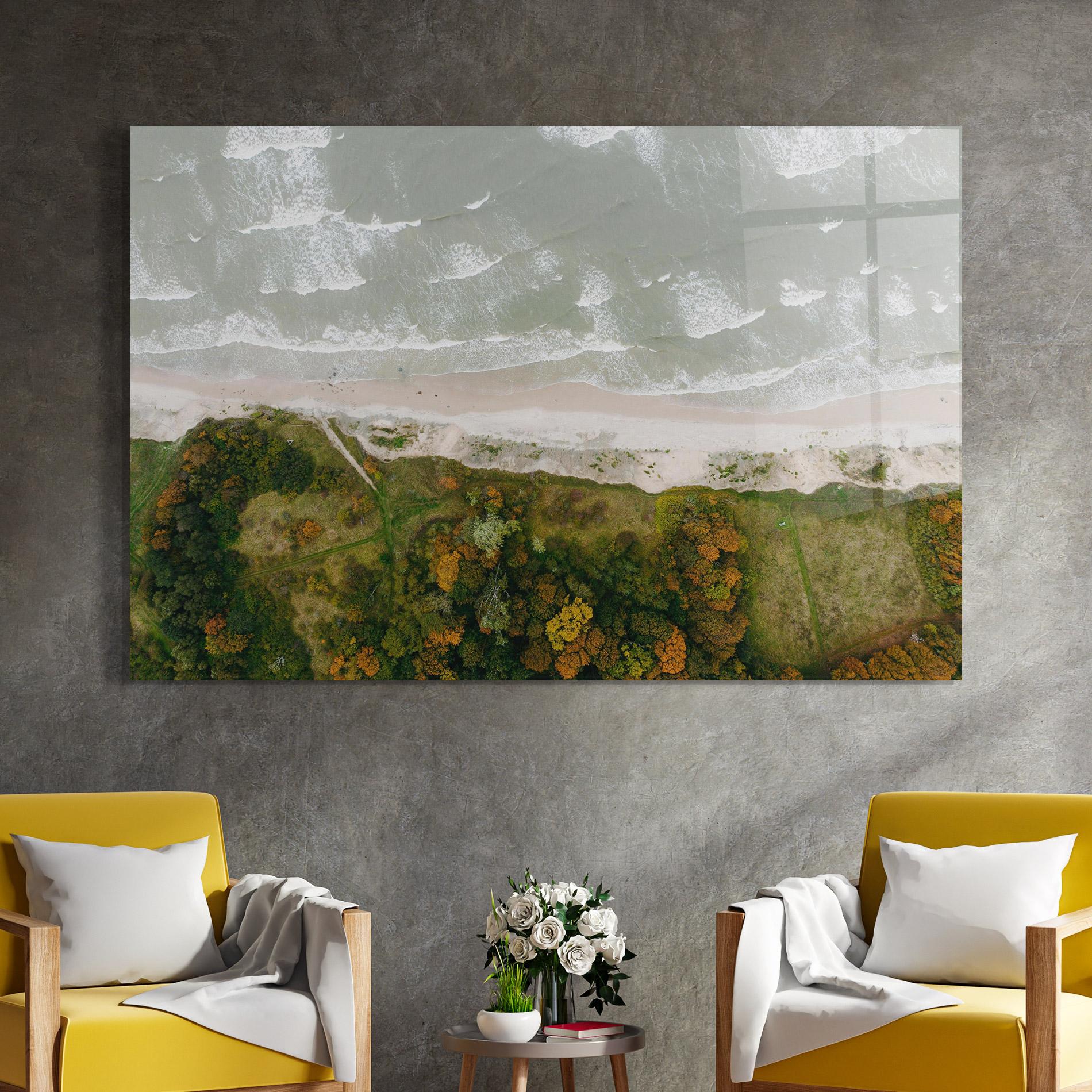 Tablou Sticla Forest Waves mockup 4