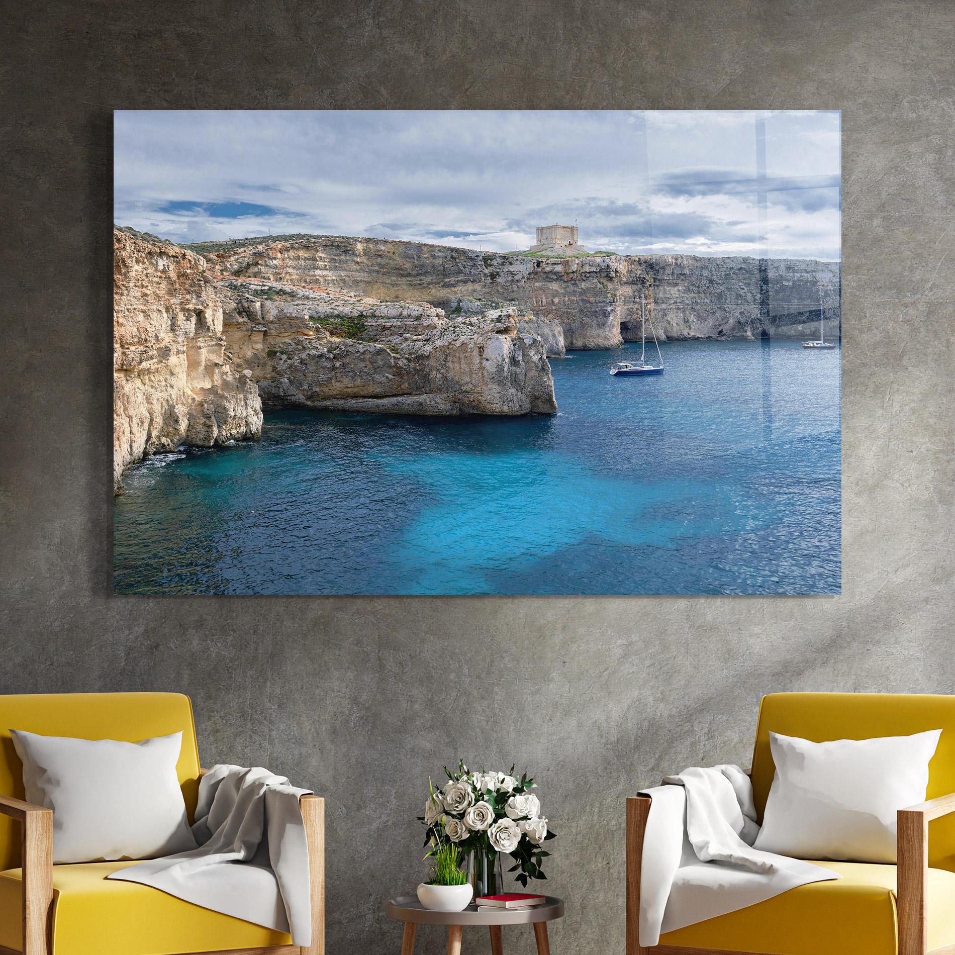 Tablou Sticla Island Landscape mockup 4