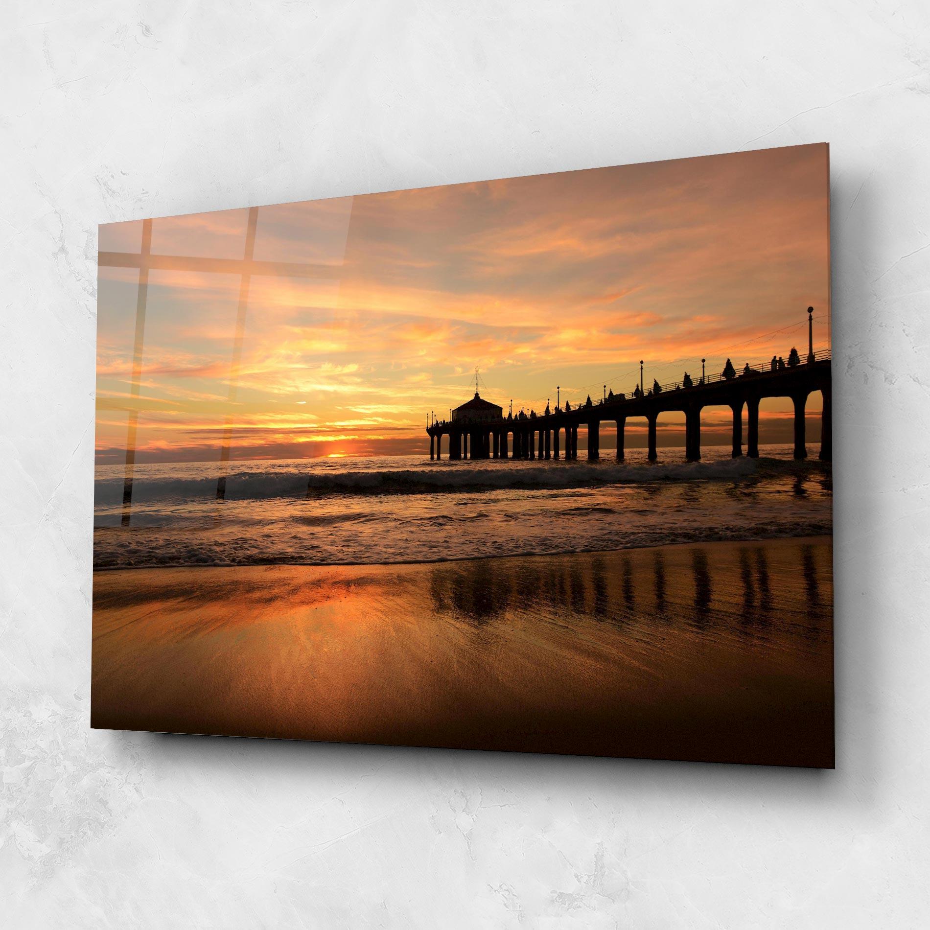 Tablou Sticla Beach Sunset View mockup 1