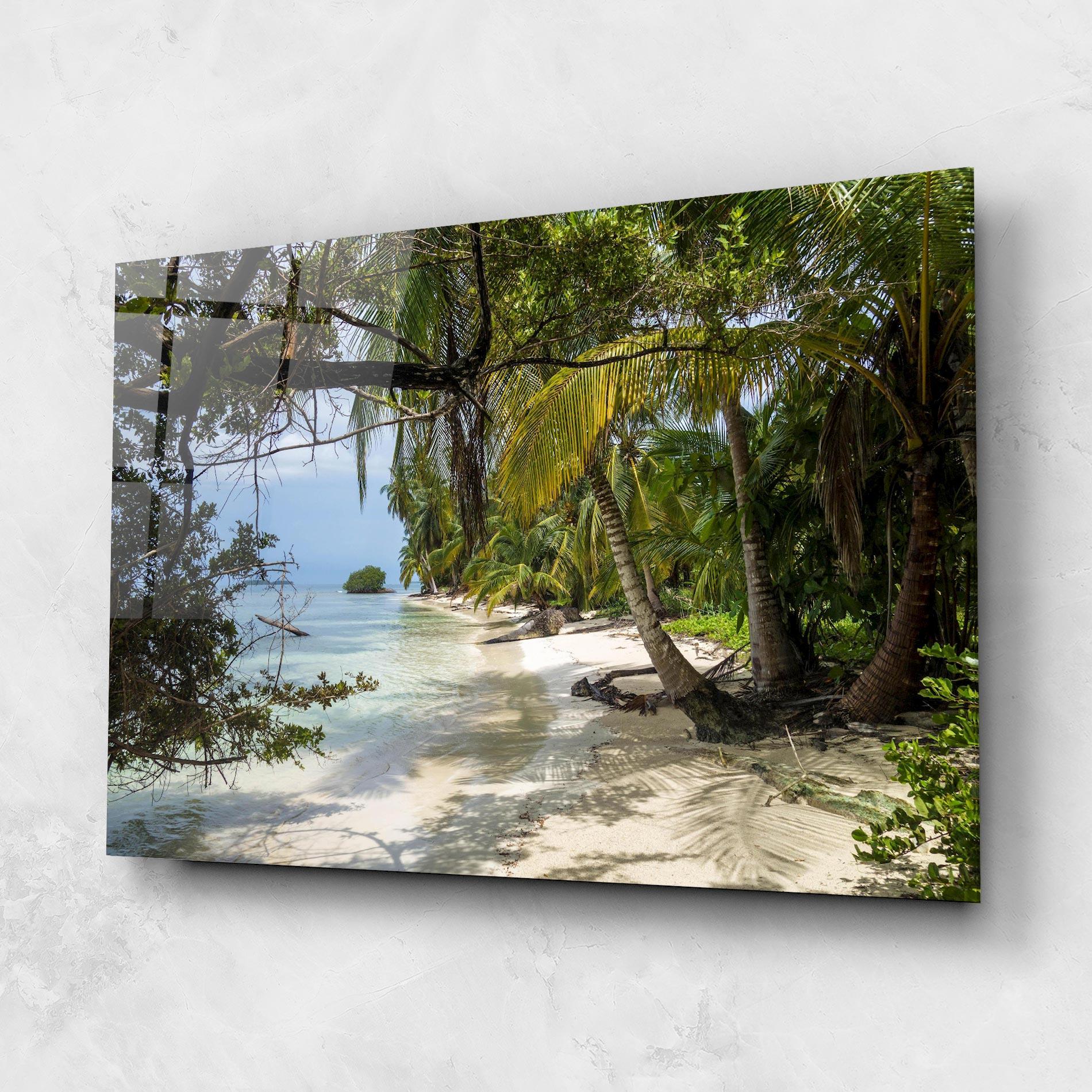 Tablou Sticla Island Beach mockup 1