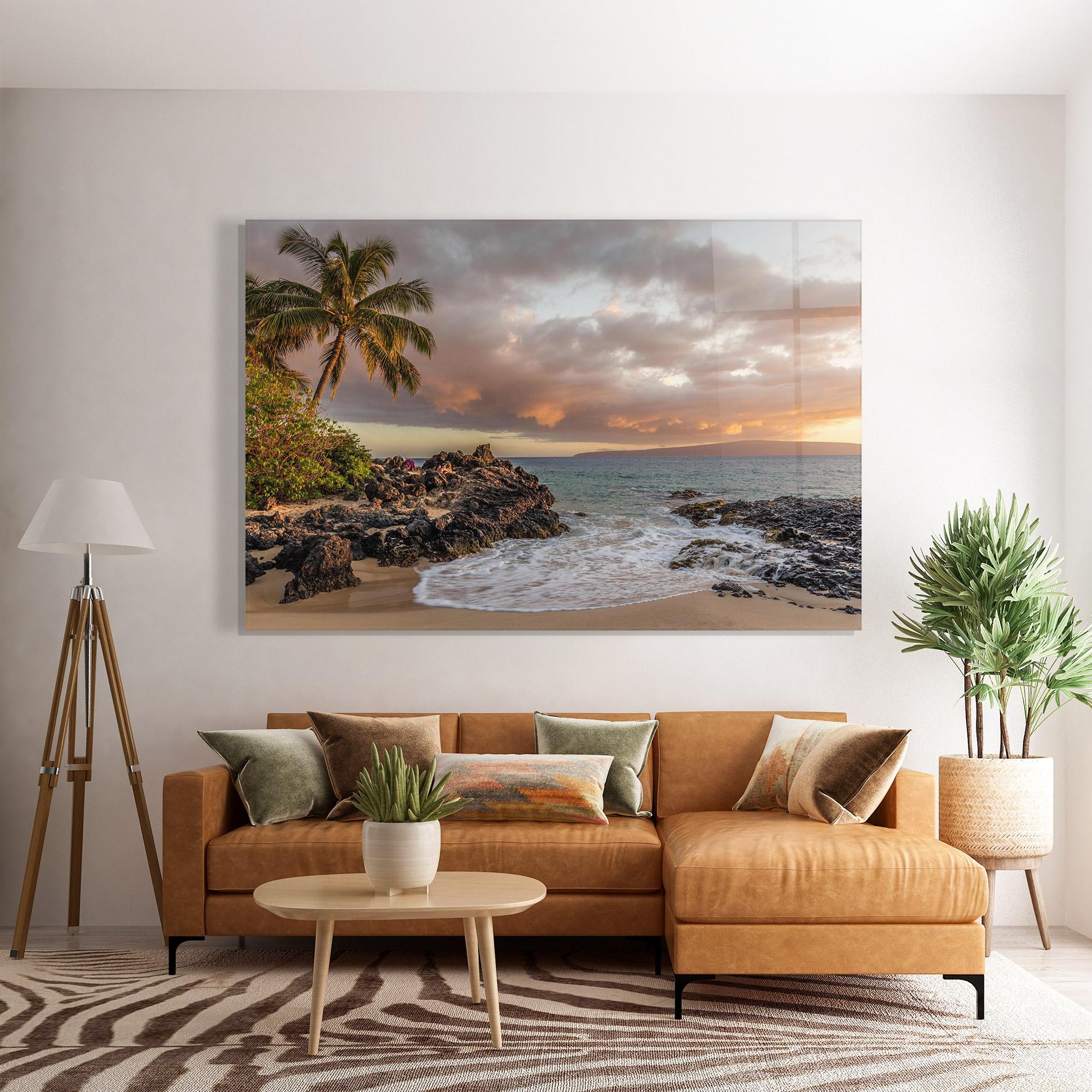 Tablou Sticla Beautiful Beach Landscape mockup 7