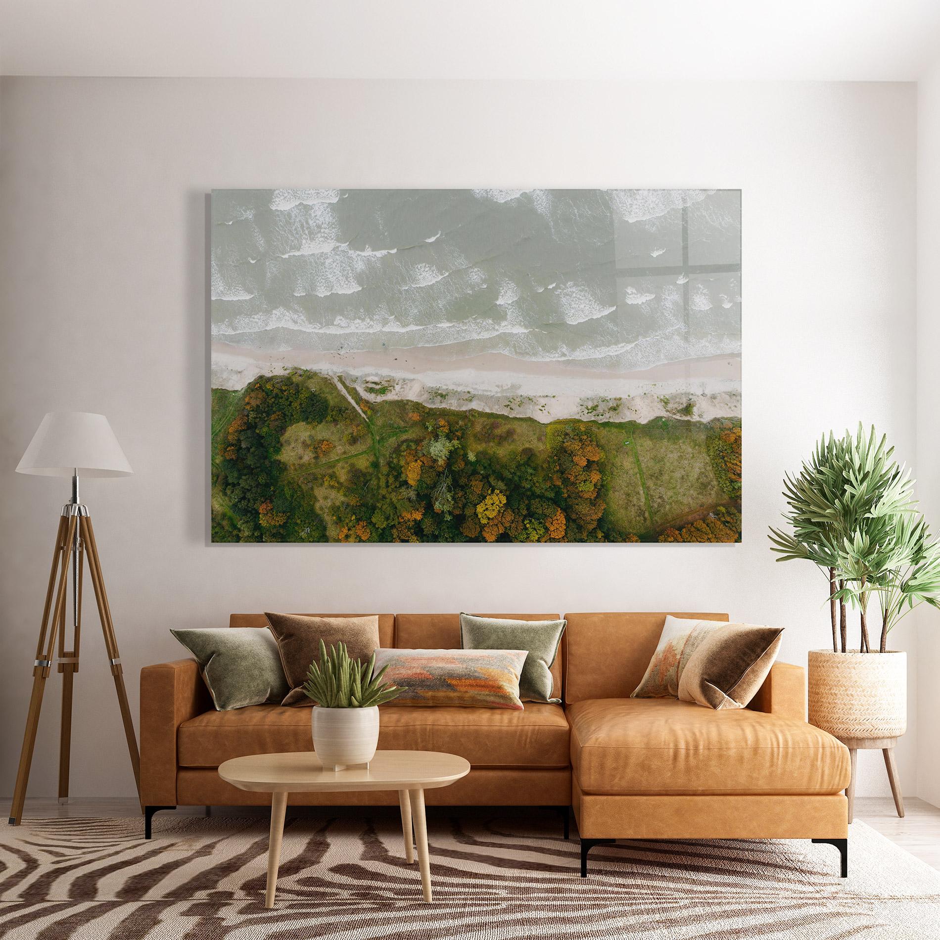 Tablou Sticla Forest Waves mockup 7