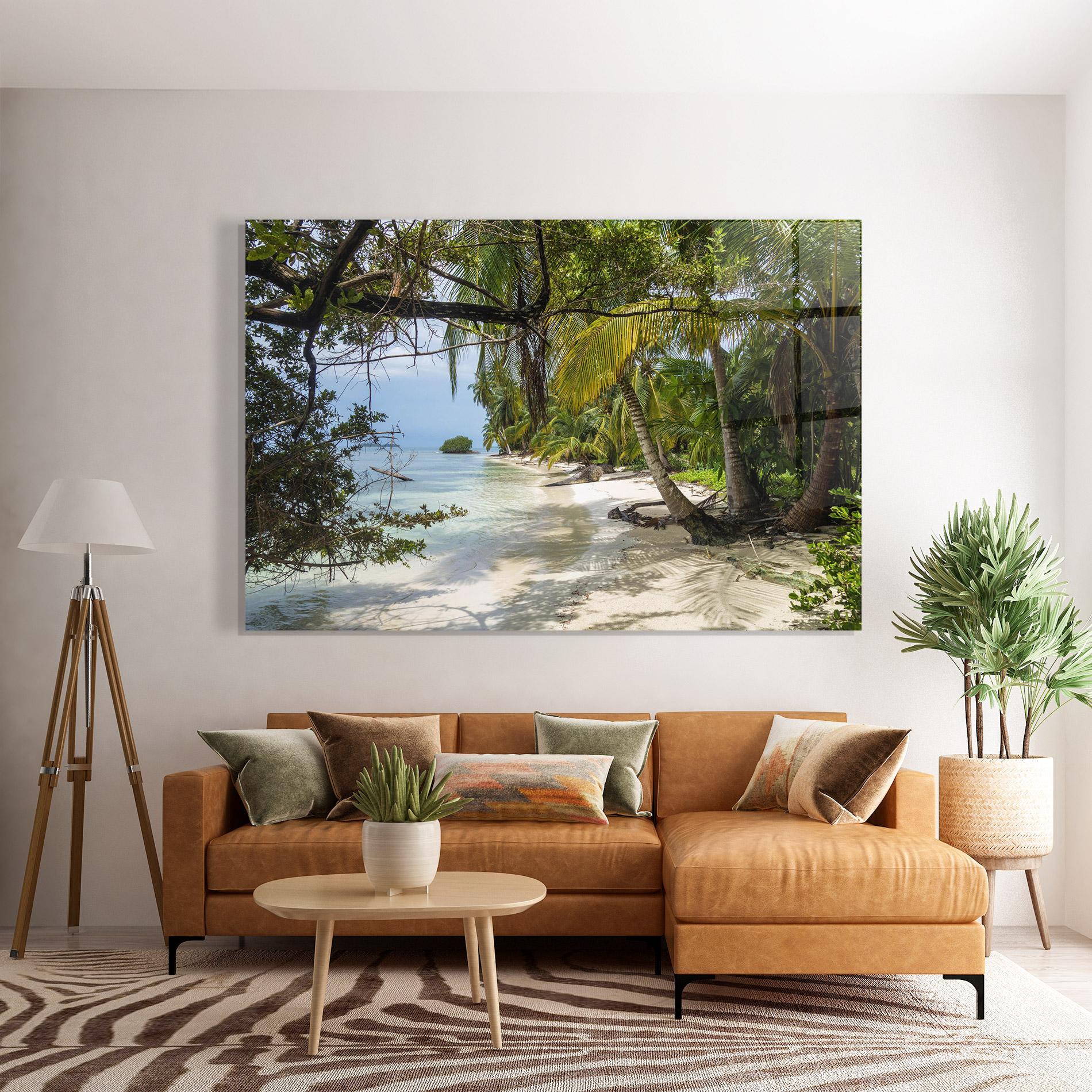 Tablou Sticla Island Beach mockup 7