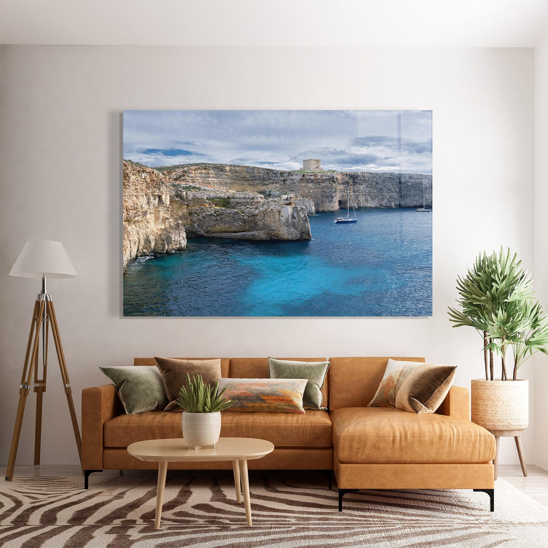 Tablou Sticla Island Landscape mockup 7