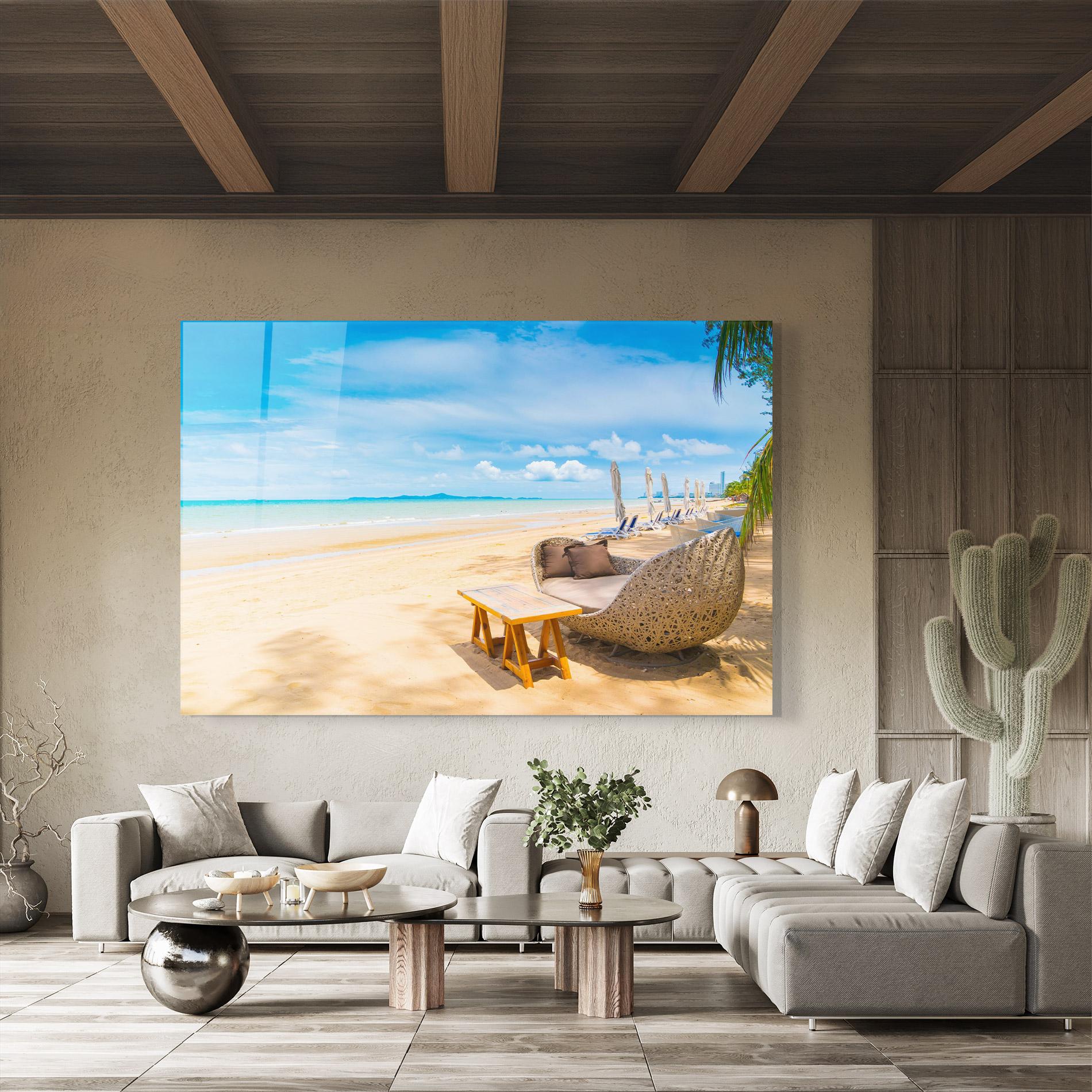 Tablou Sticla Dinning Blue Sky mockup 8