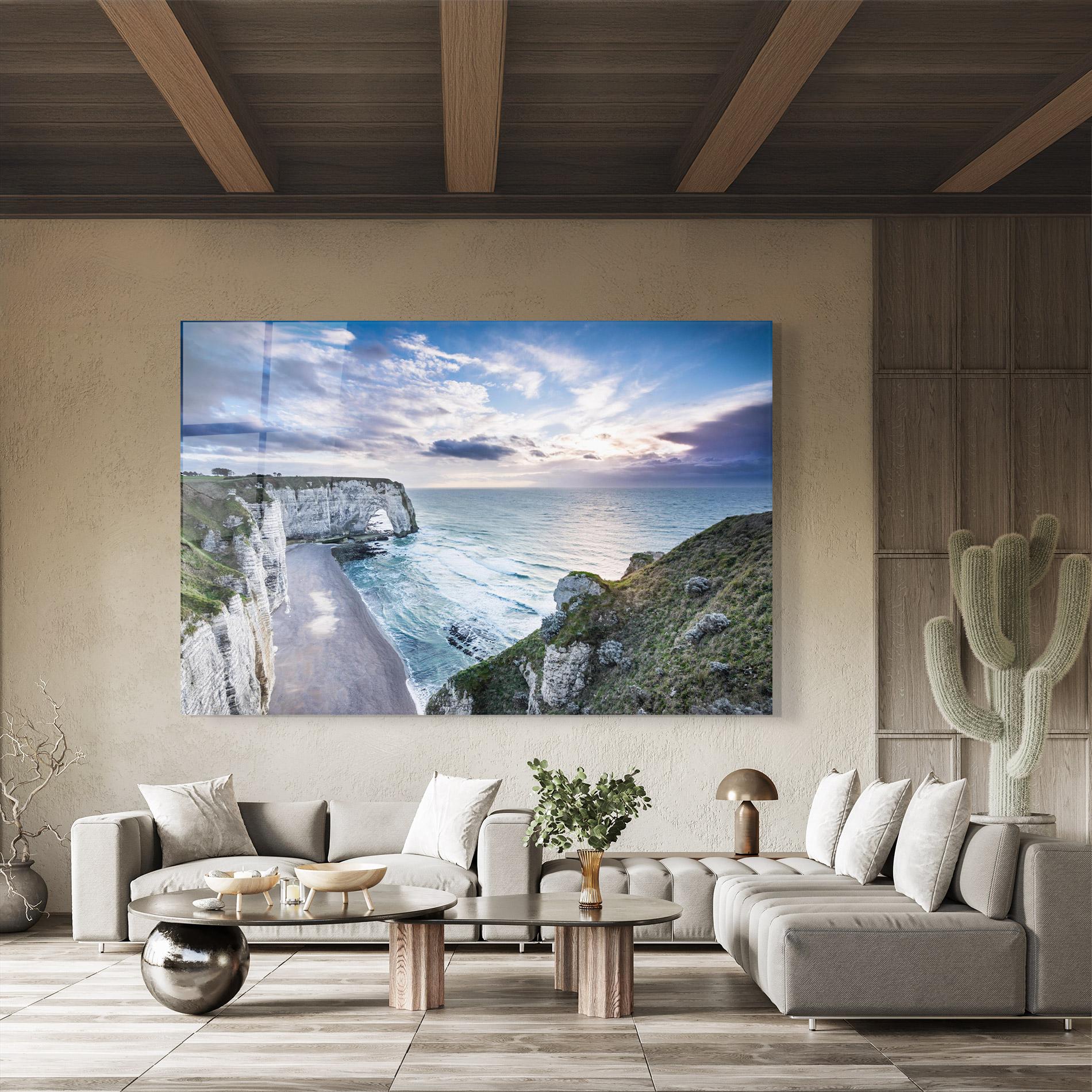 Tablou Sticla Etretat View mockup 8