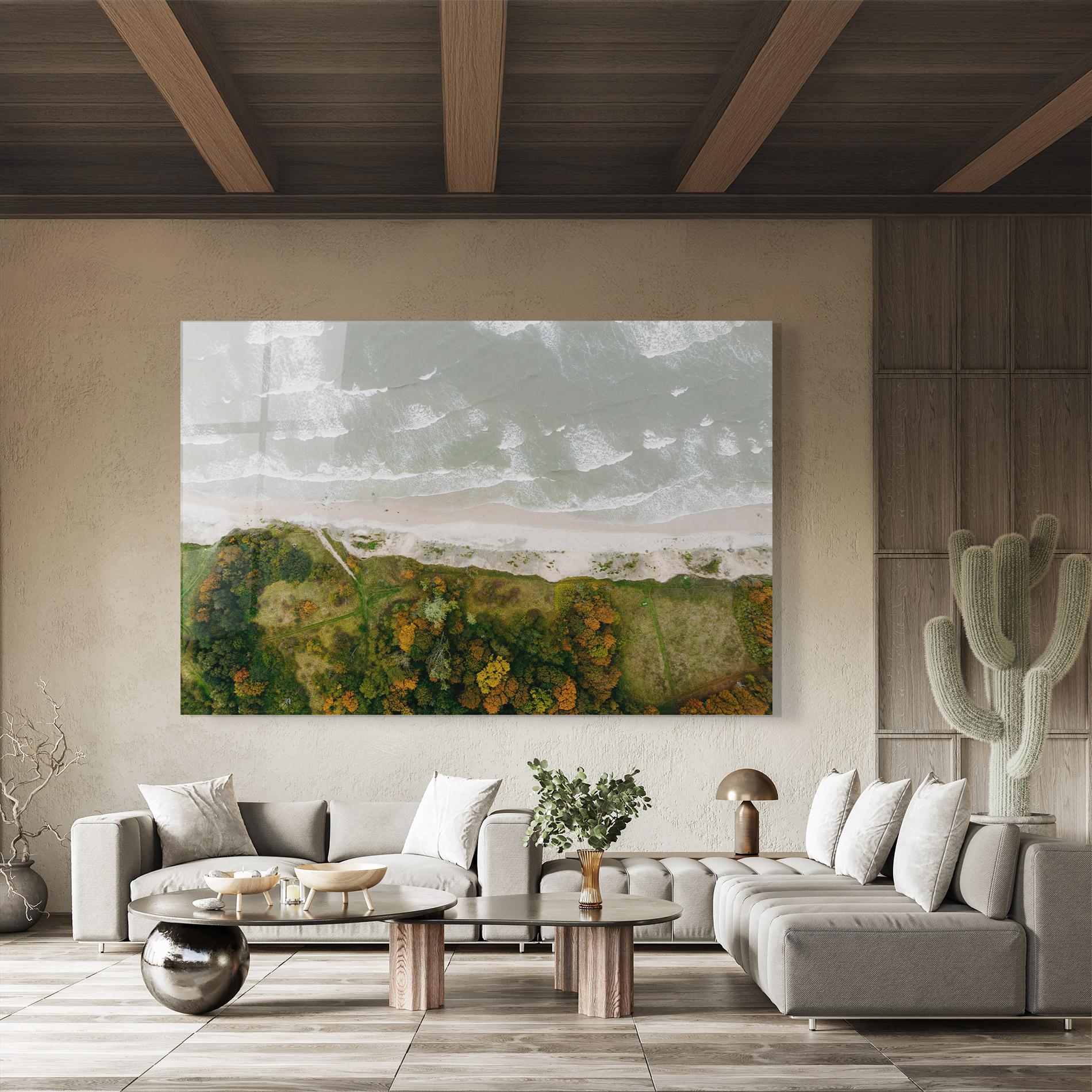 Tablou Sticla Forest Waves mockup 8